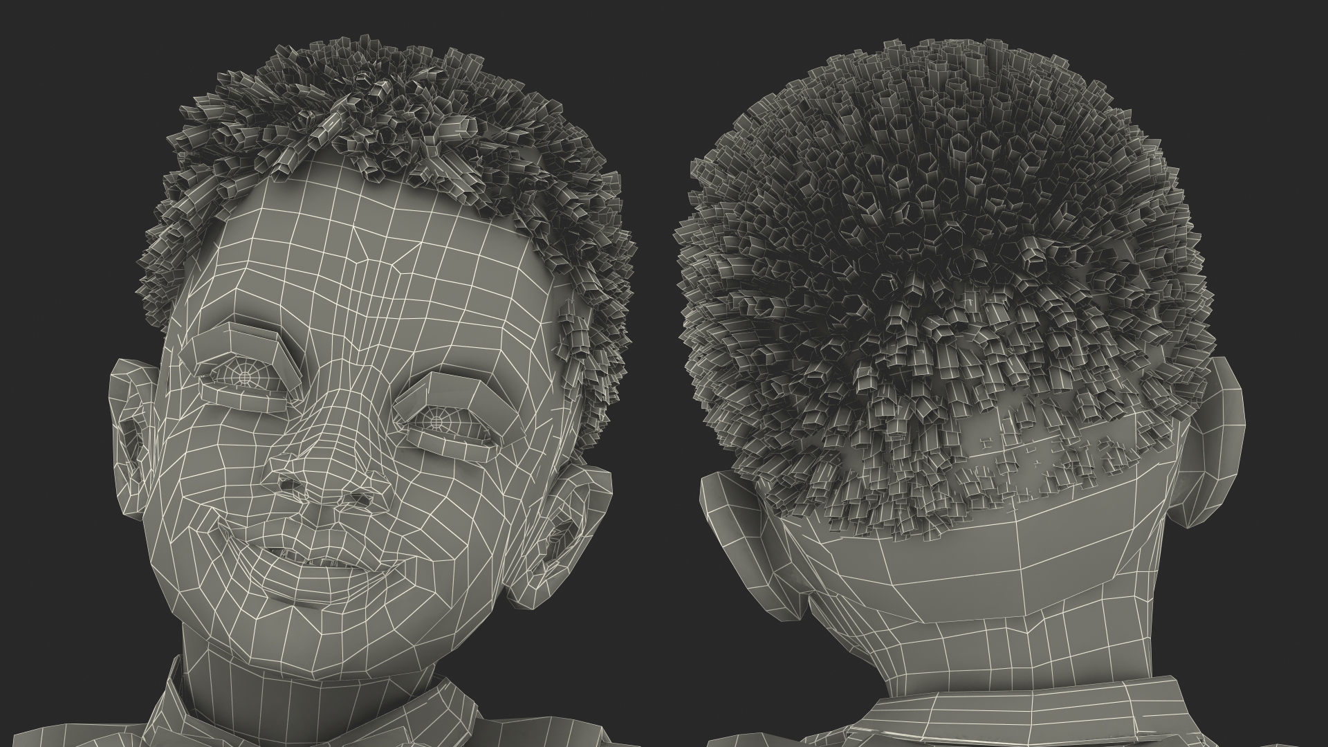 Black Child Boy Party Style 3D