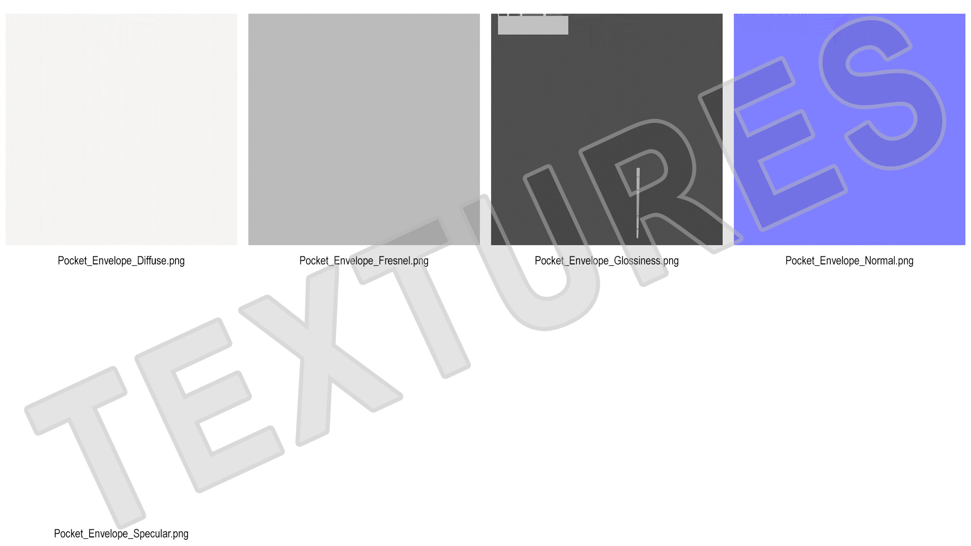 Paper Pocket Envelope White 3D