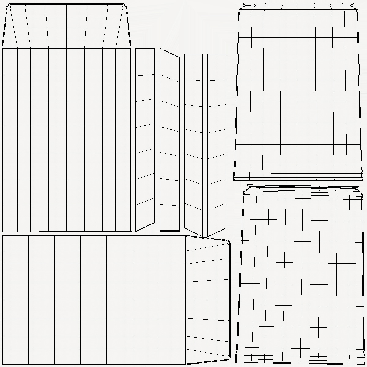 Paper Pocket Envelope White 3D