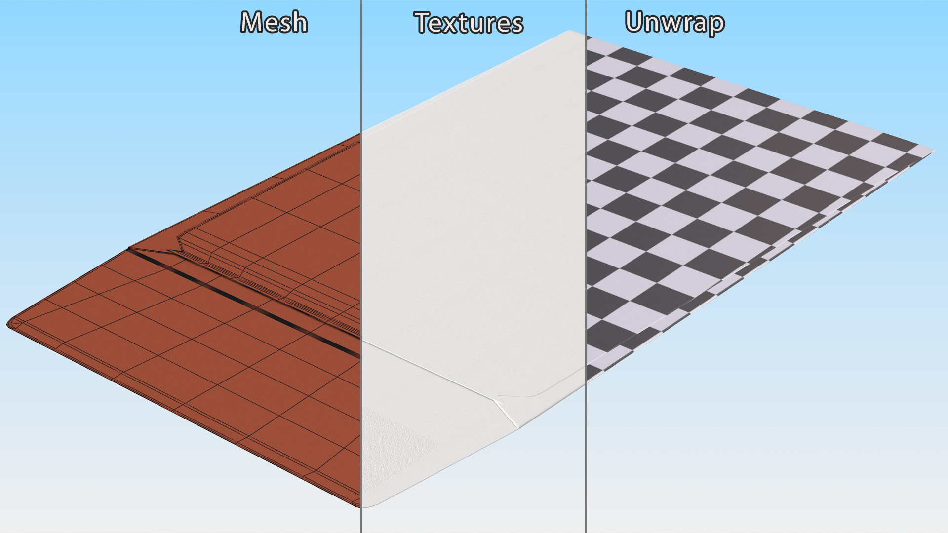 Paper Pocket Envelope White 3D