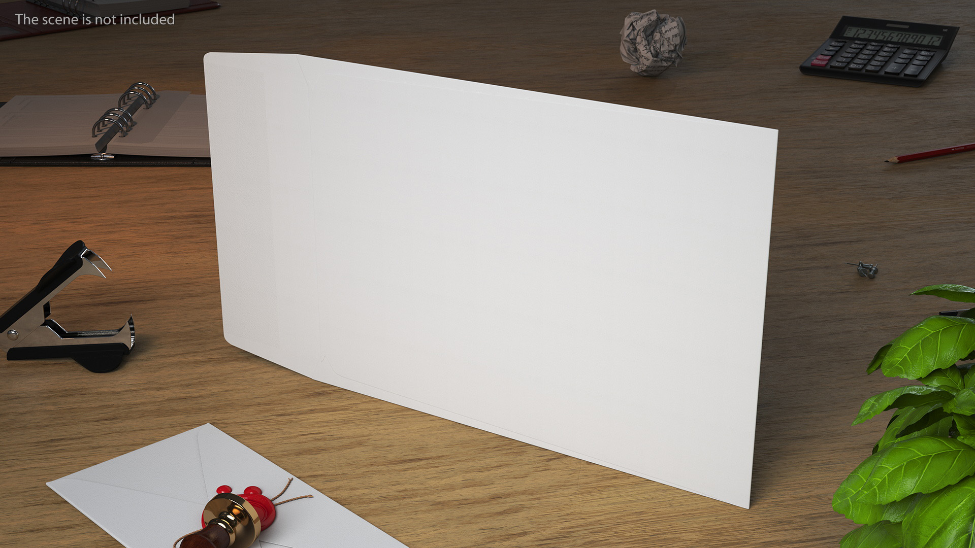 Paper Pocket Envelope White 3D