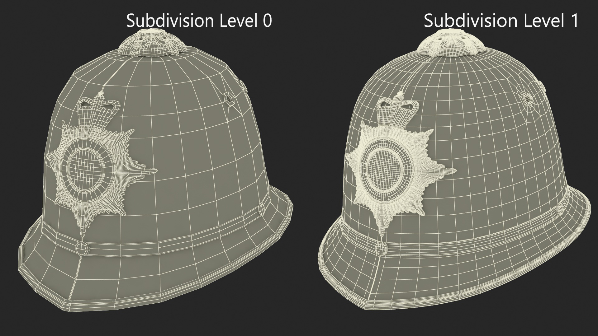 3D British Metropolitan Police Helmet Fur model