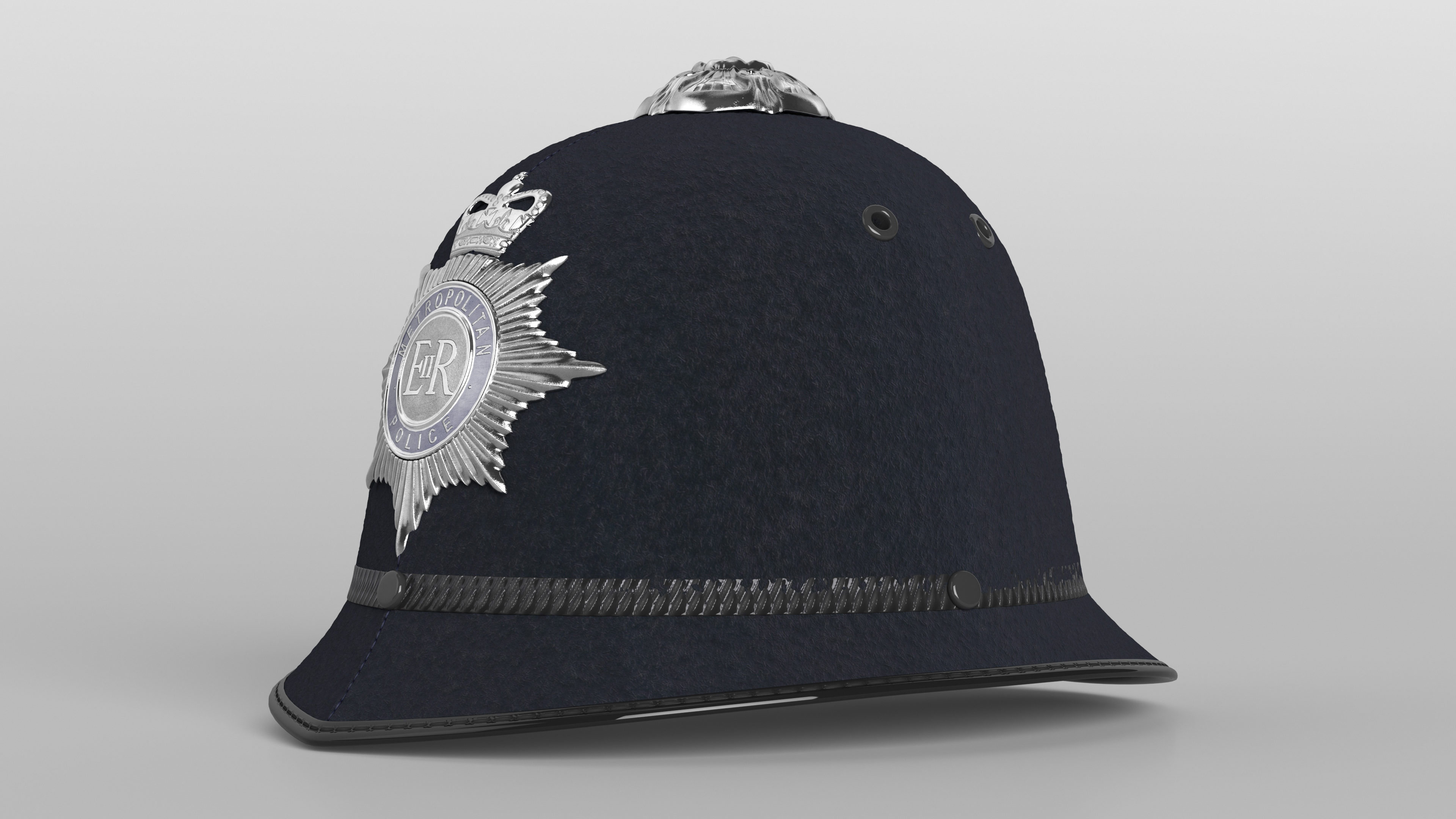 3D British Metropolitan Police Helmet Fur model