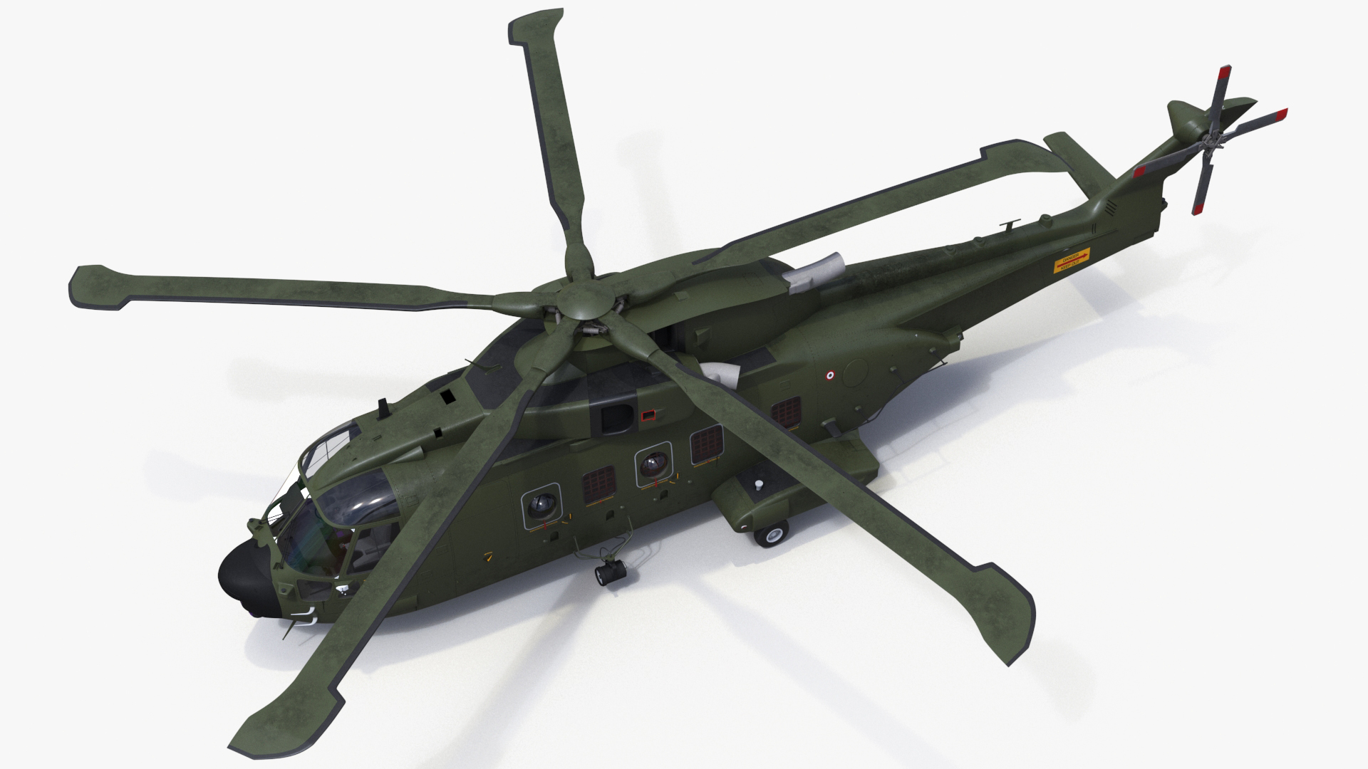 3D model F101 Alvaro de Bazan Class Frigate with Helicopter