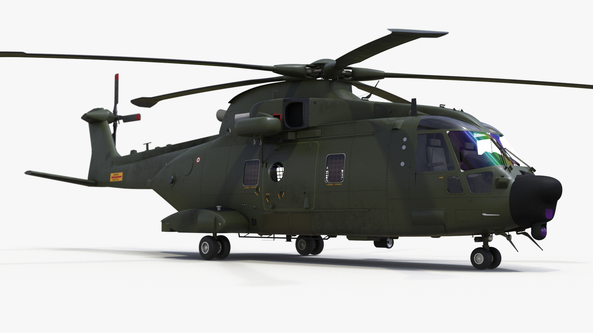 3D model F101 Alvaro de Bazan Class Frigate with Helicopter