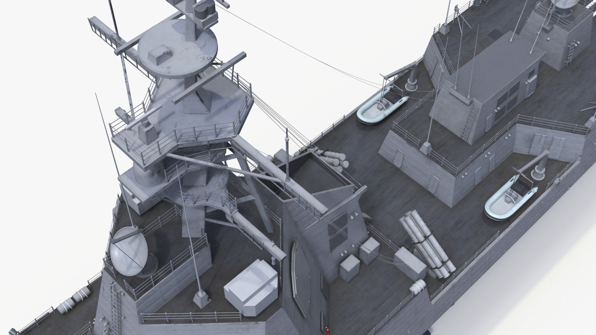 3D model F101 Alvaro de Bazan Class Frigate with Helicopter