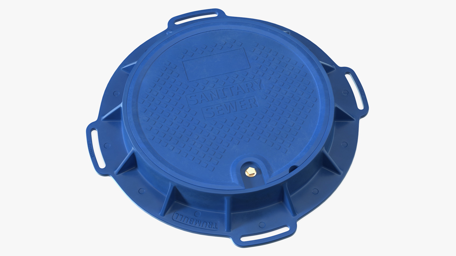 3D Fiberglass Manhole Blue model