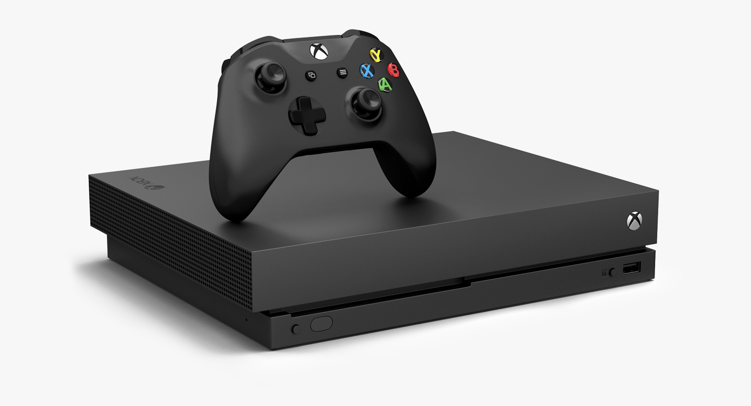 Microsoft Xbox One X Set 3D model