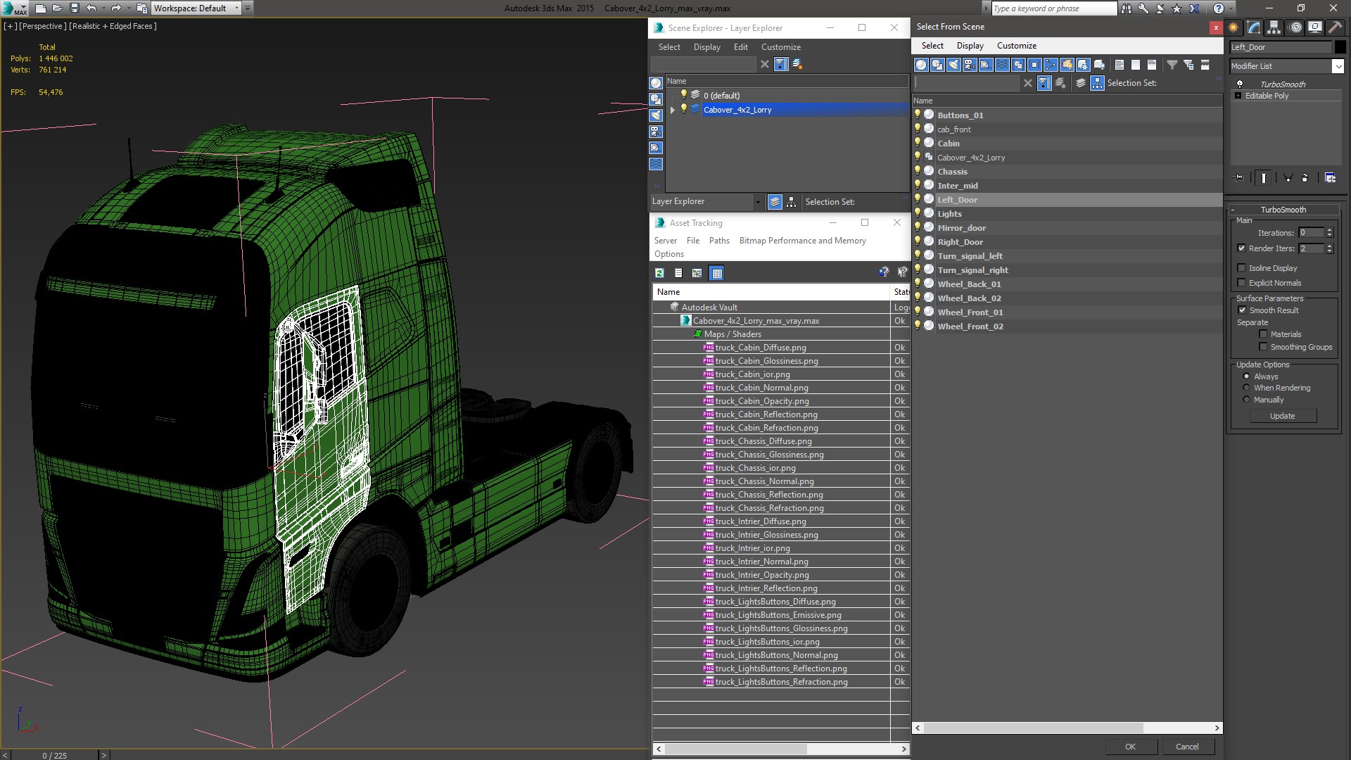 Cabover 4x2 Lorry 3D