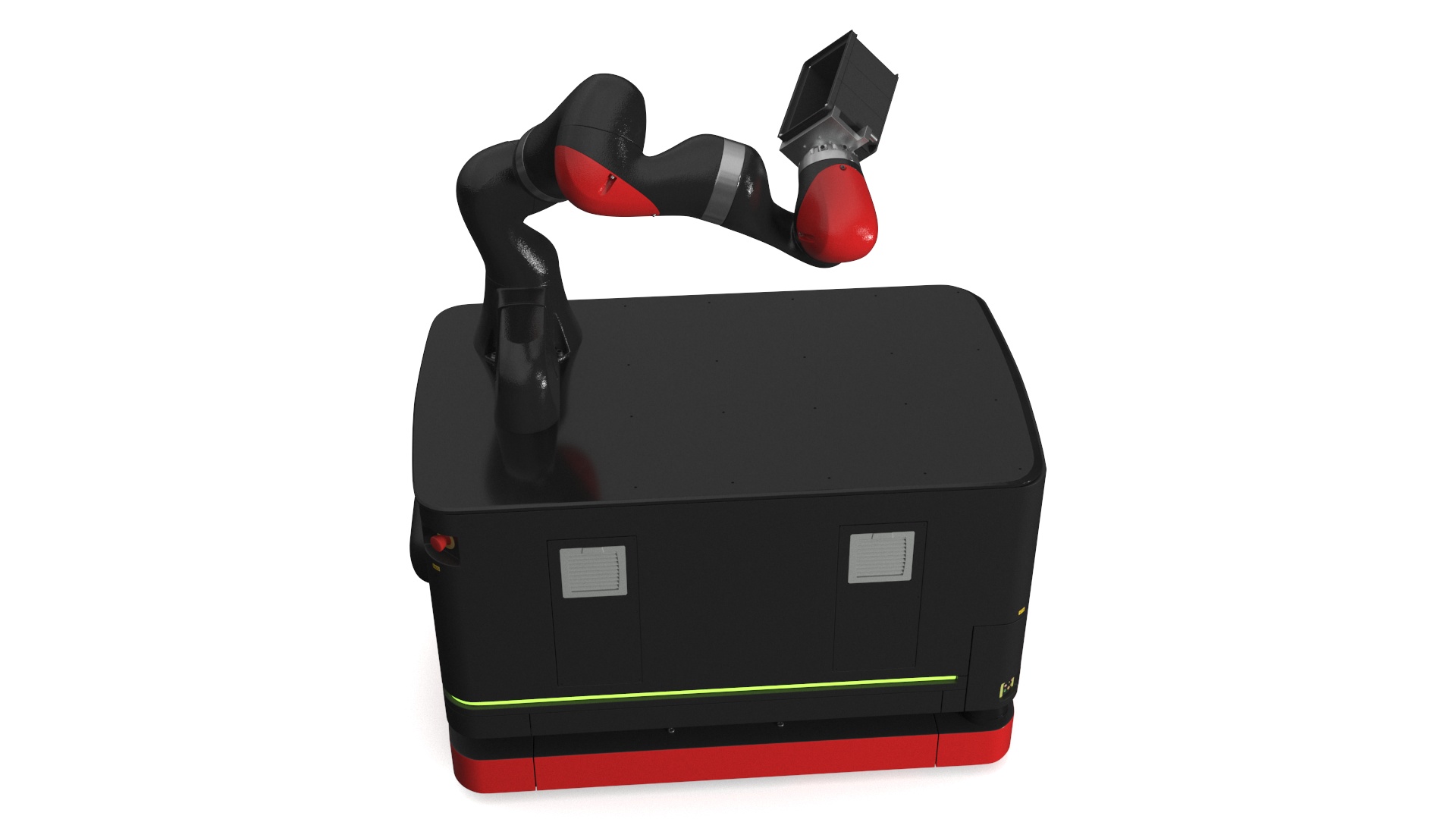 3D model Mobile Robot Hand with Special Box Rigged for Maya