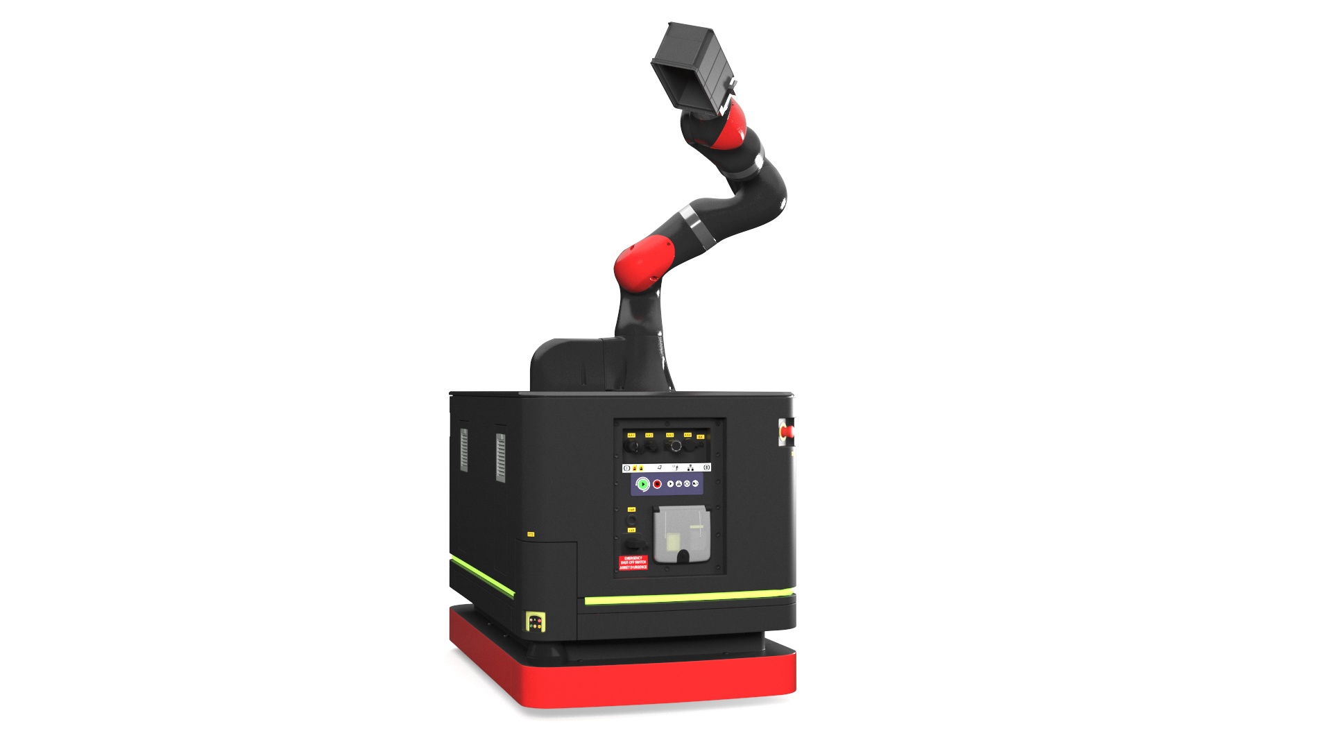 3D model Mobile Robot Hand with Special Box Rigged for Maya
