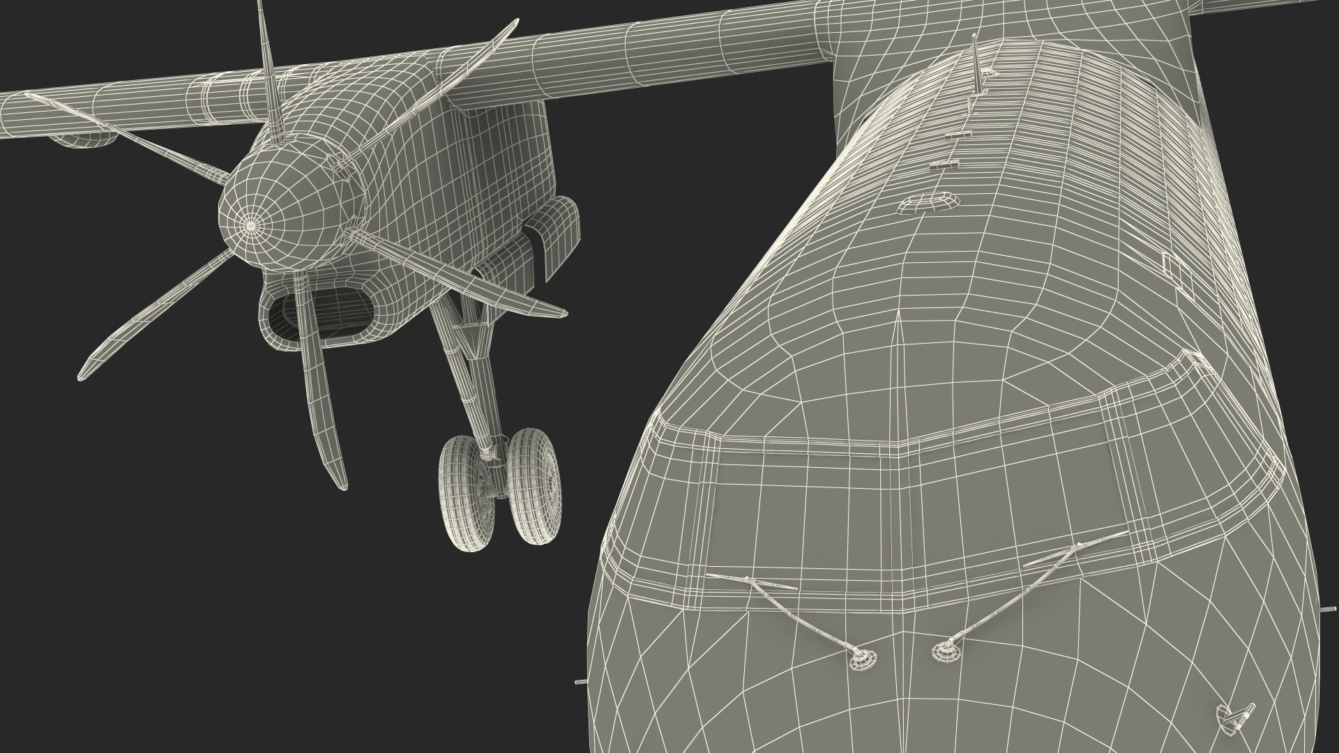 3D model Bombardier Q400 NextGen Rigged