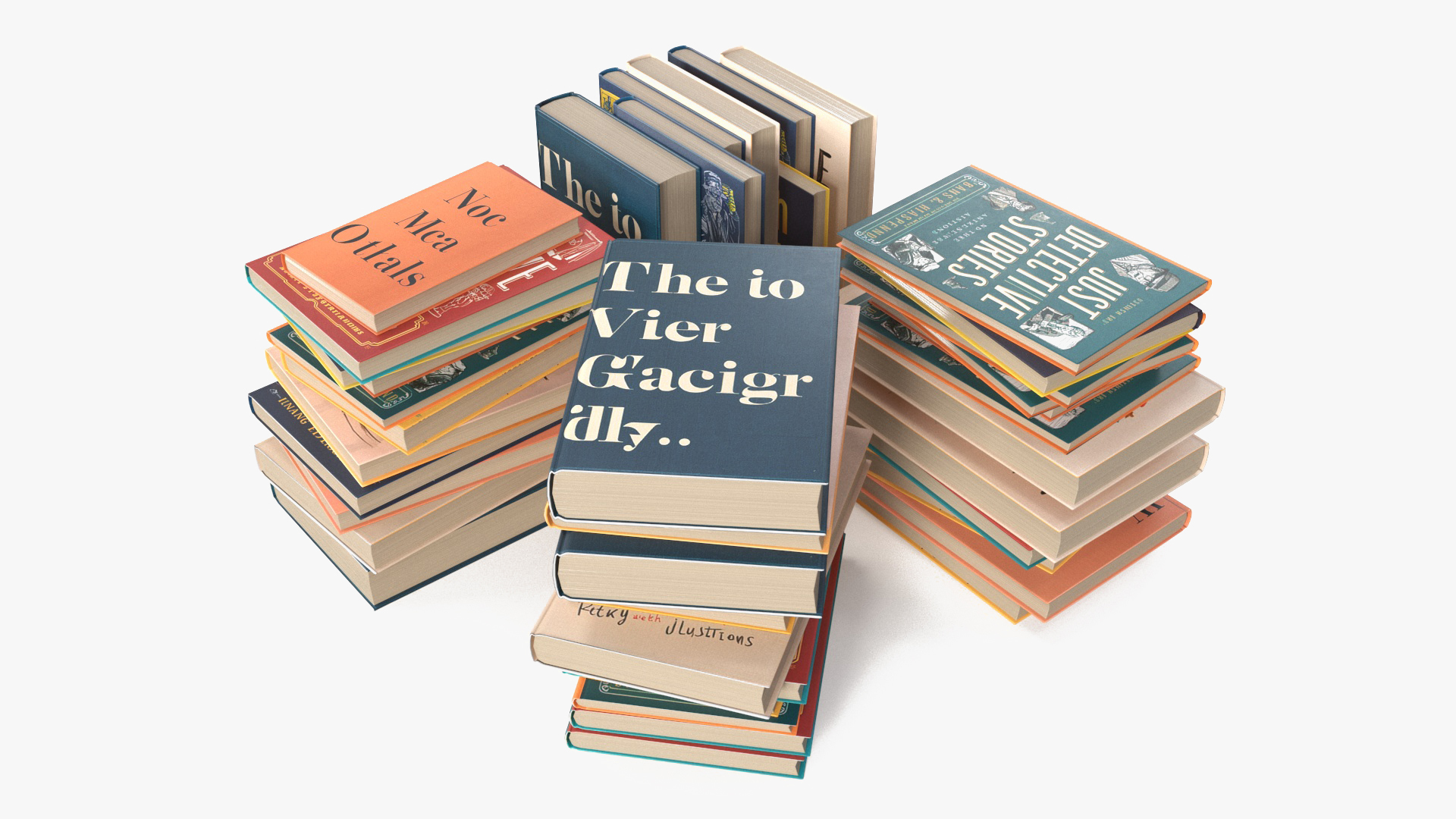 3D Pile of Books model