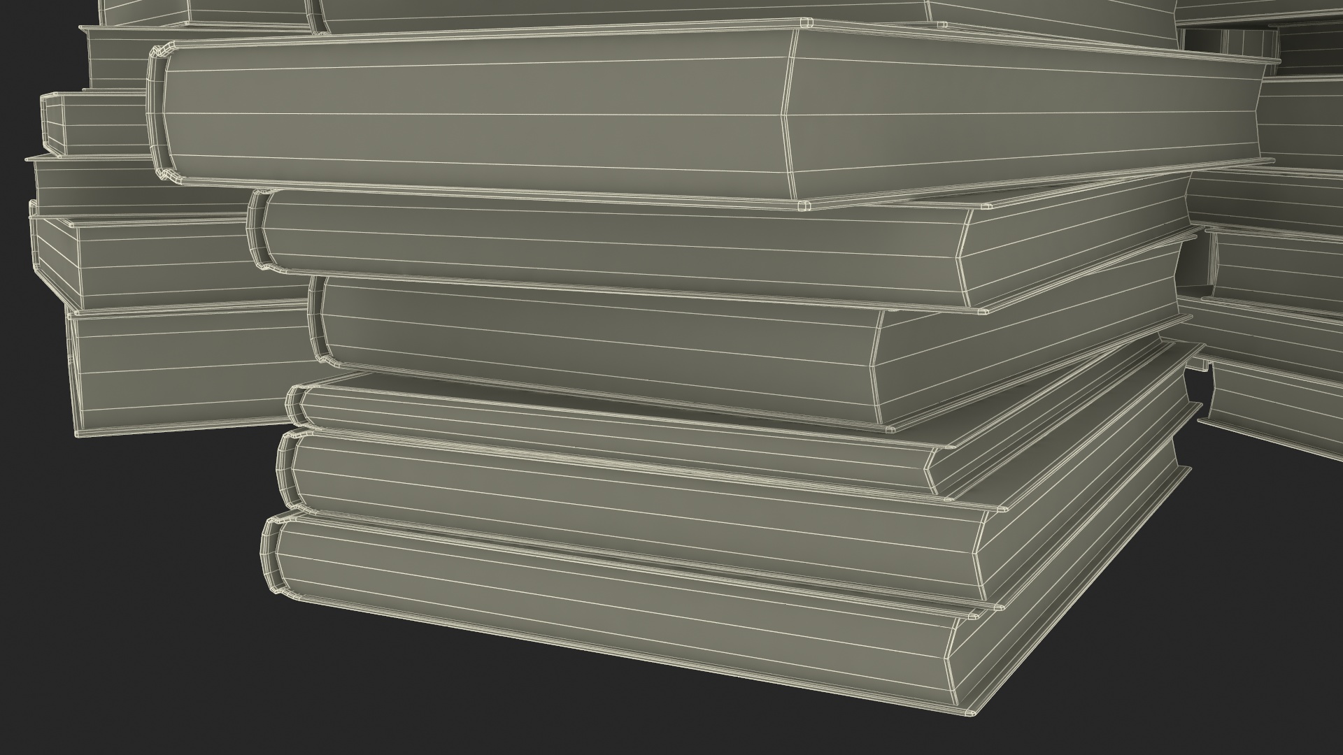 3D Pile of Books model