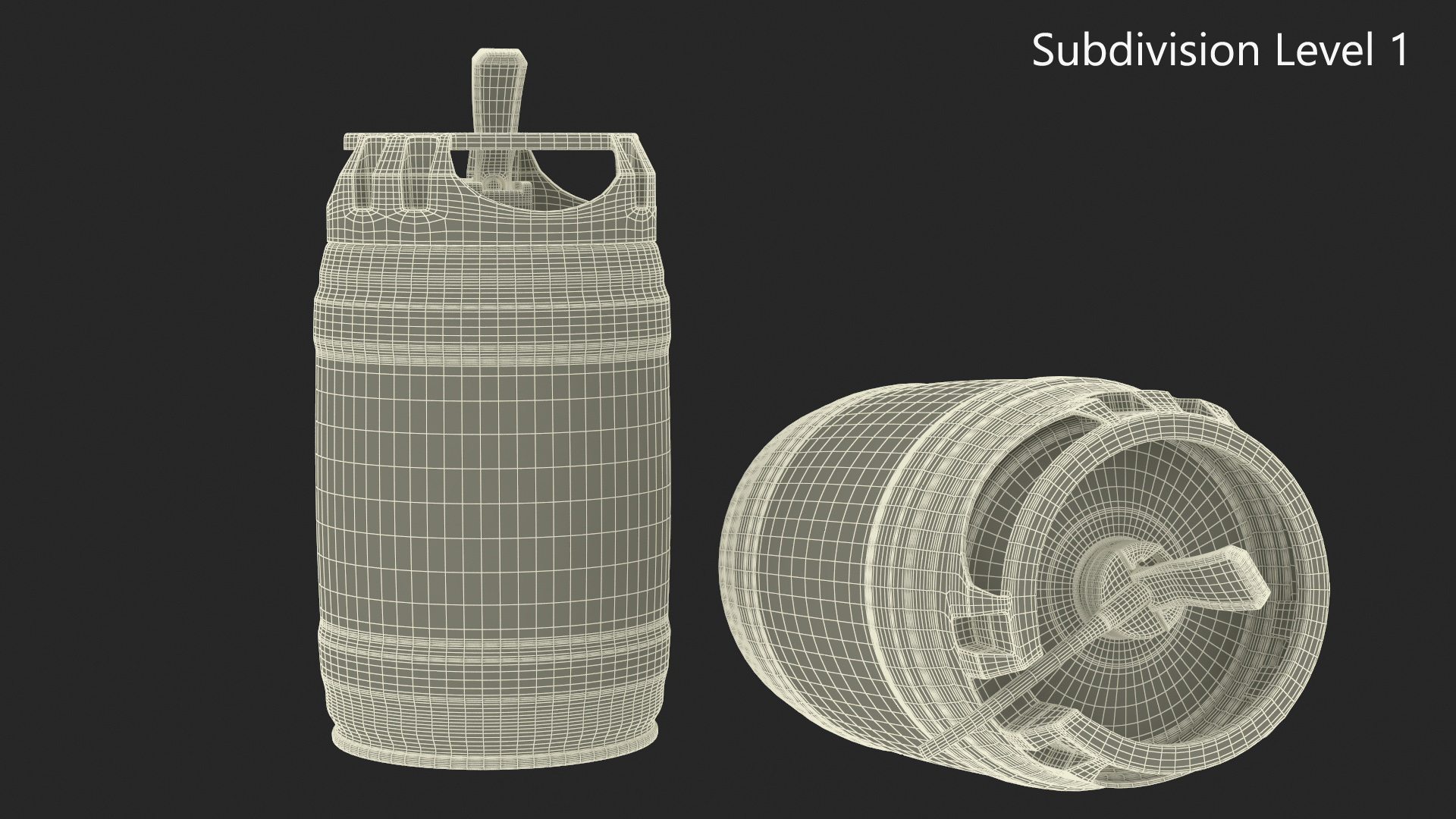 3D Heiniken Beer 5 Liter Barrel model