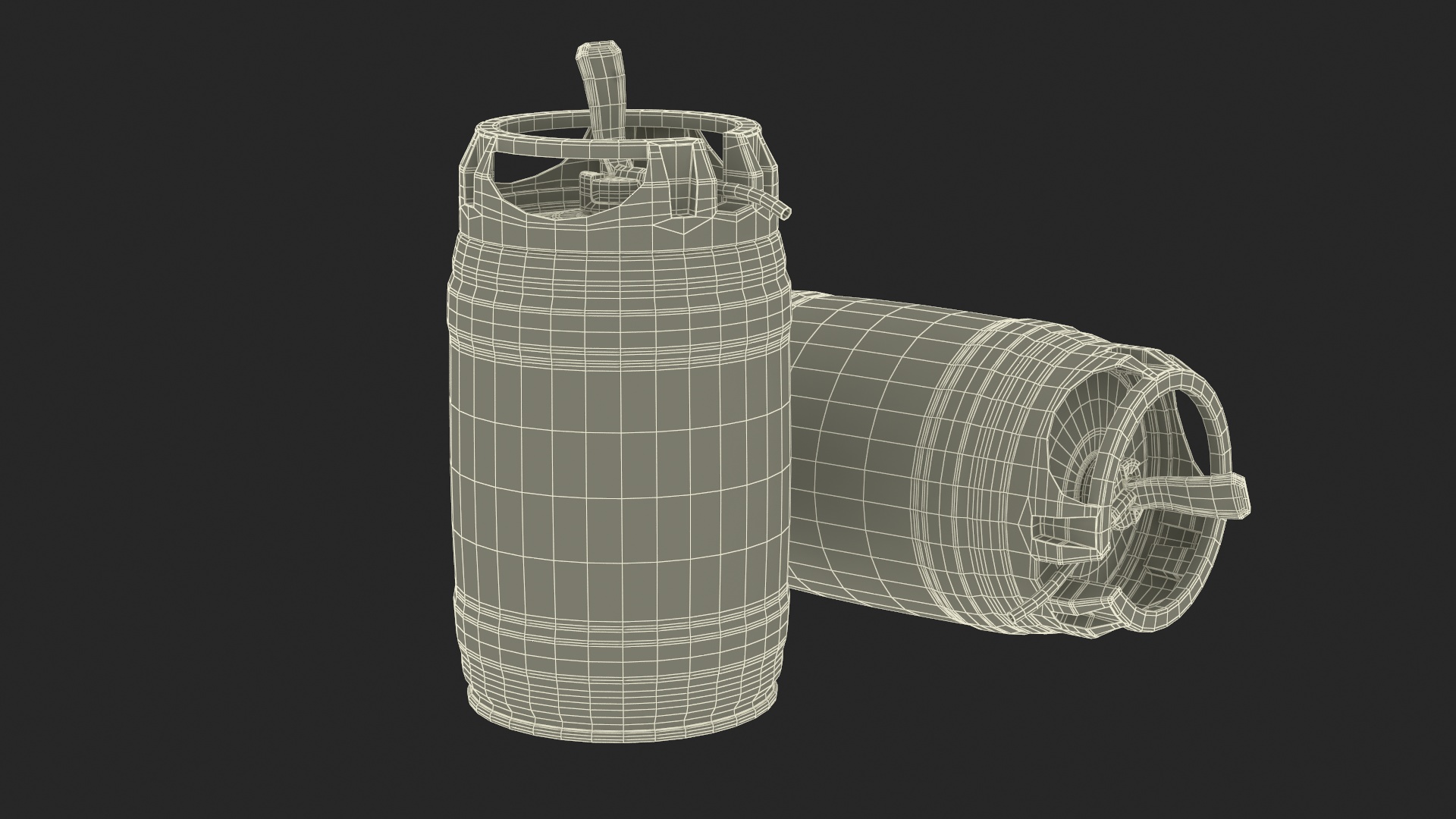 3D Heiniken Beer 5 Liter Barrel model