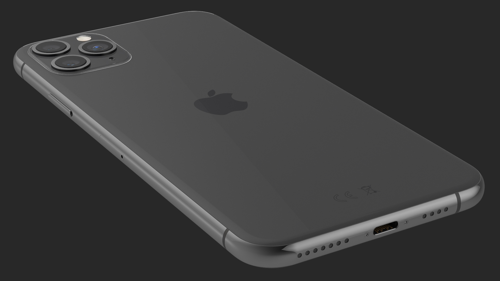 3D iPhone 11 Pro Max Space Grey model