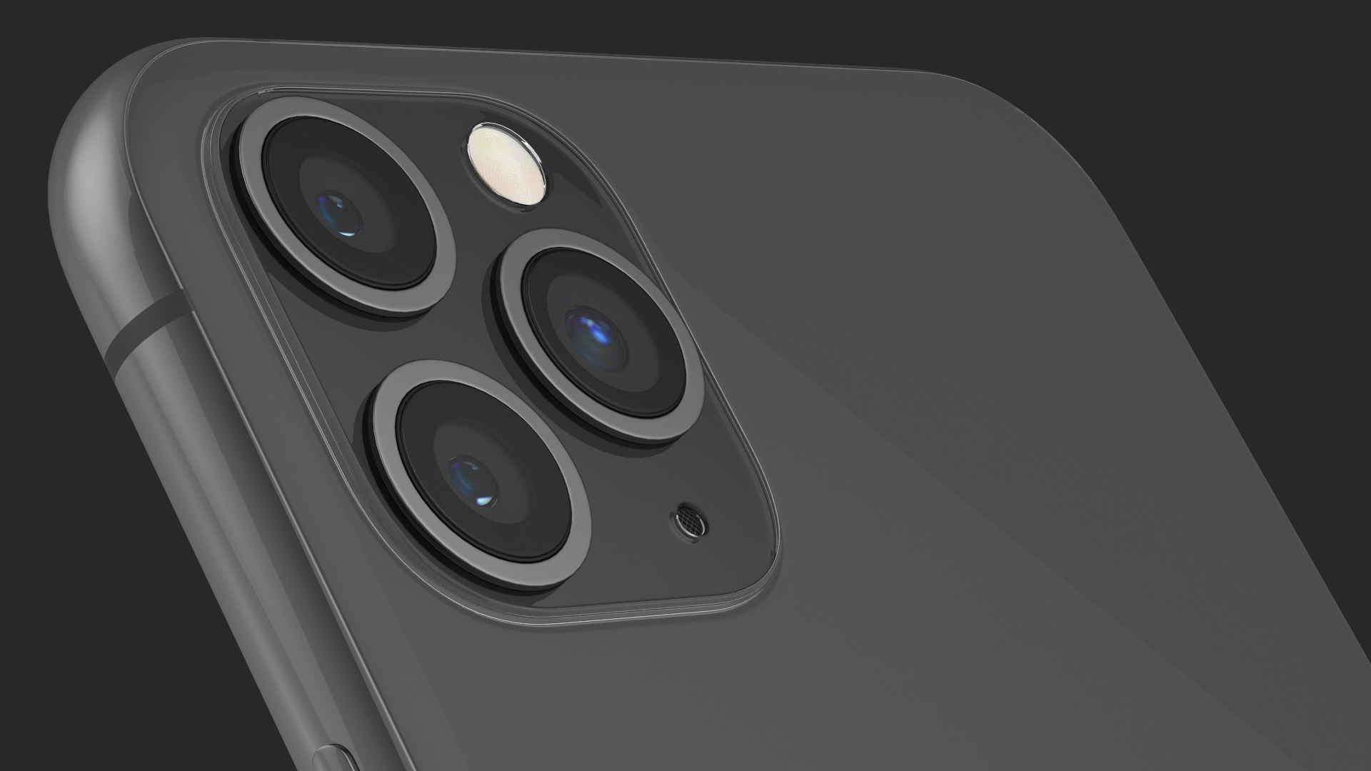 3D iPhone 11 Pro Max Space Grey model