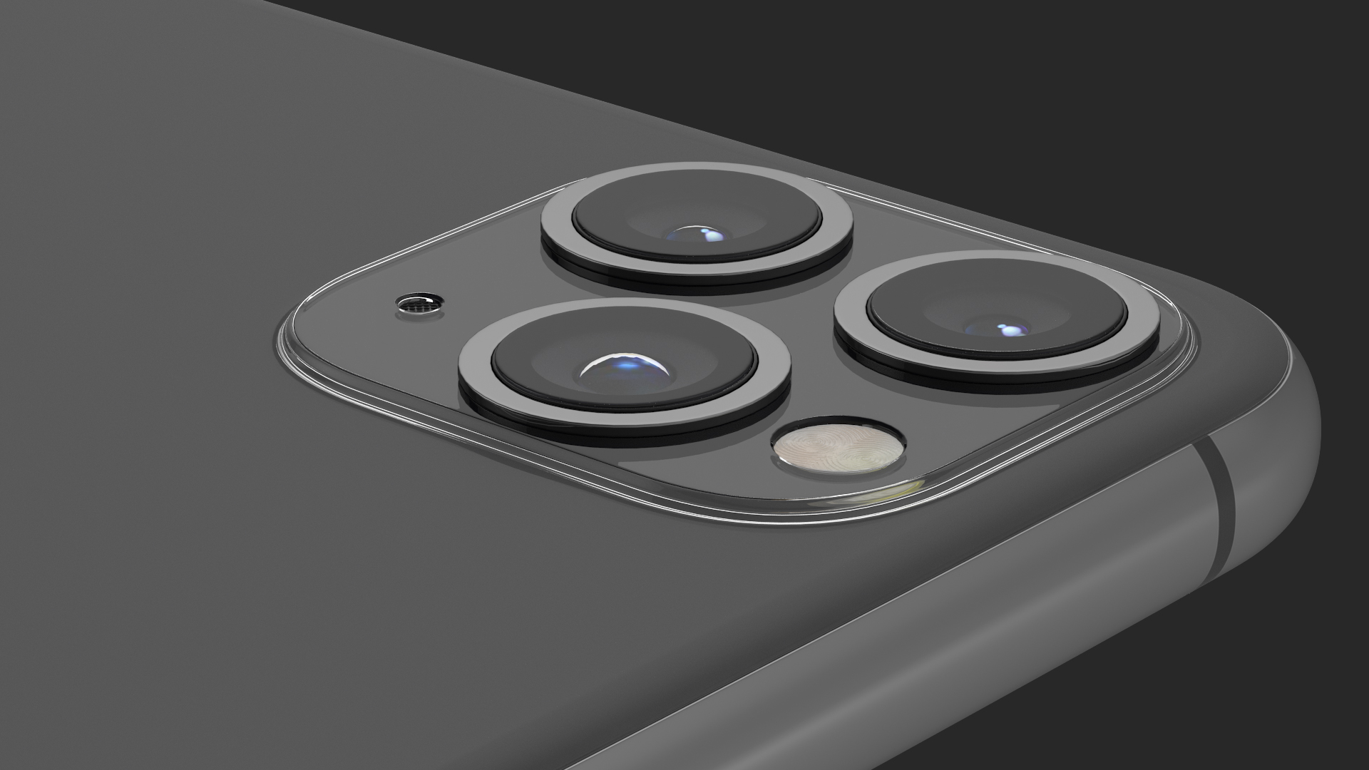 3D iPhone 11 Pro Max Space Grey model
