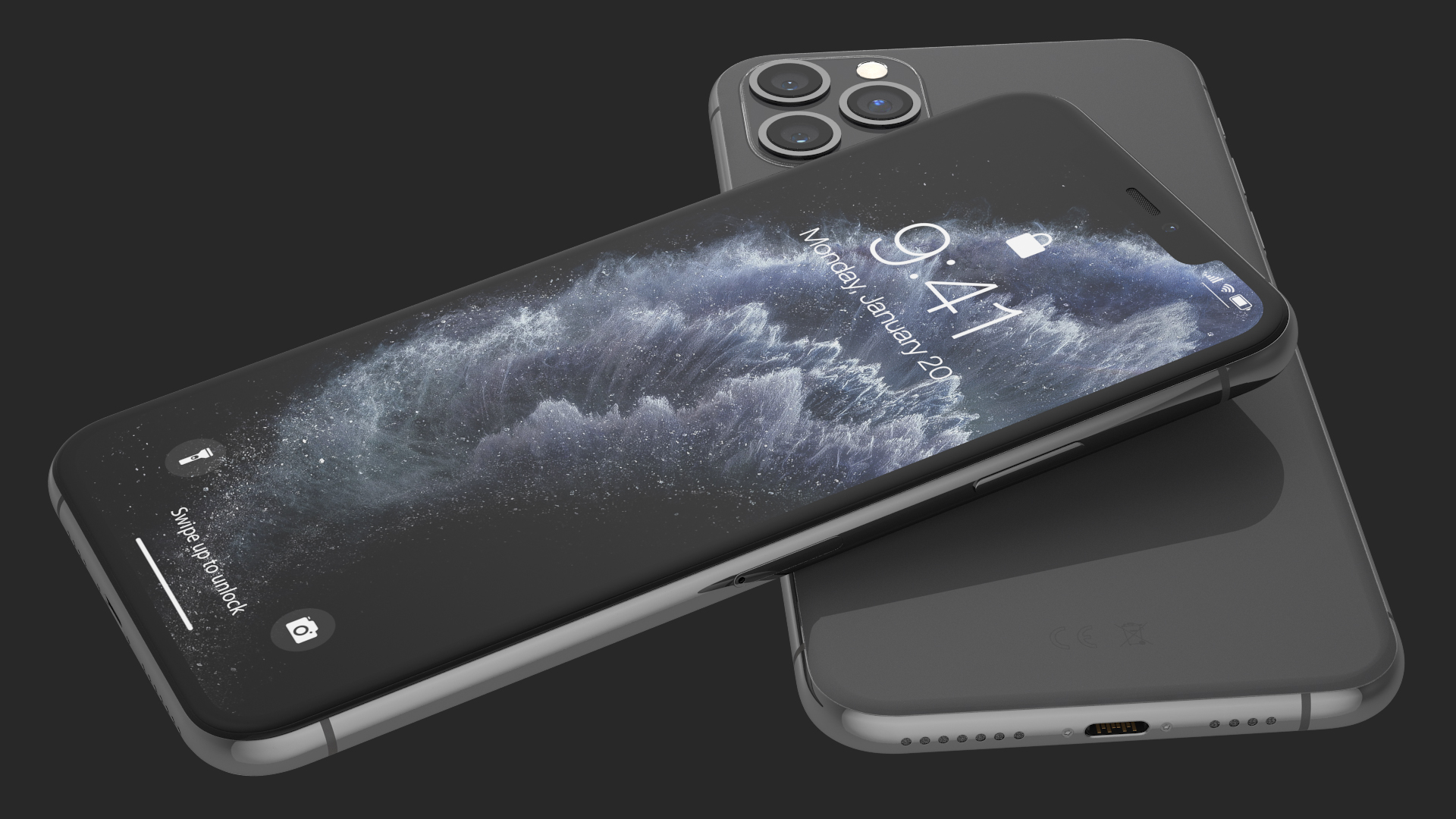 3D iPhone 11 Pro Max Space Grey model