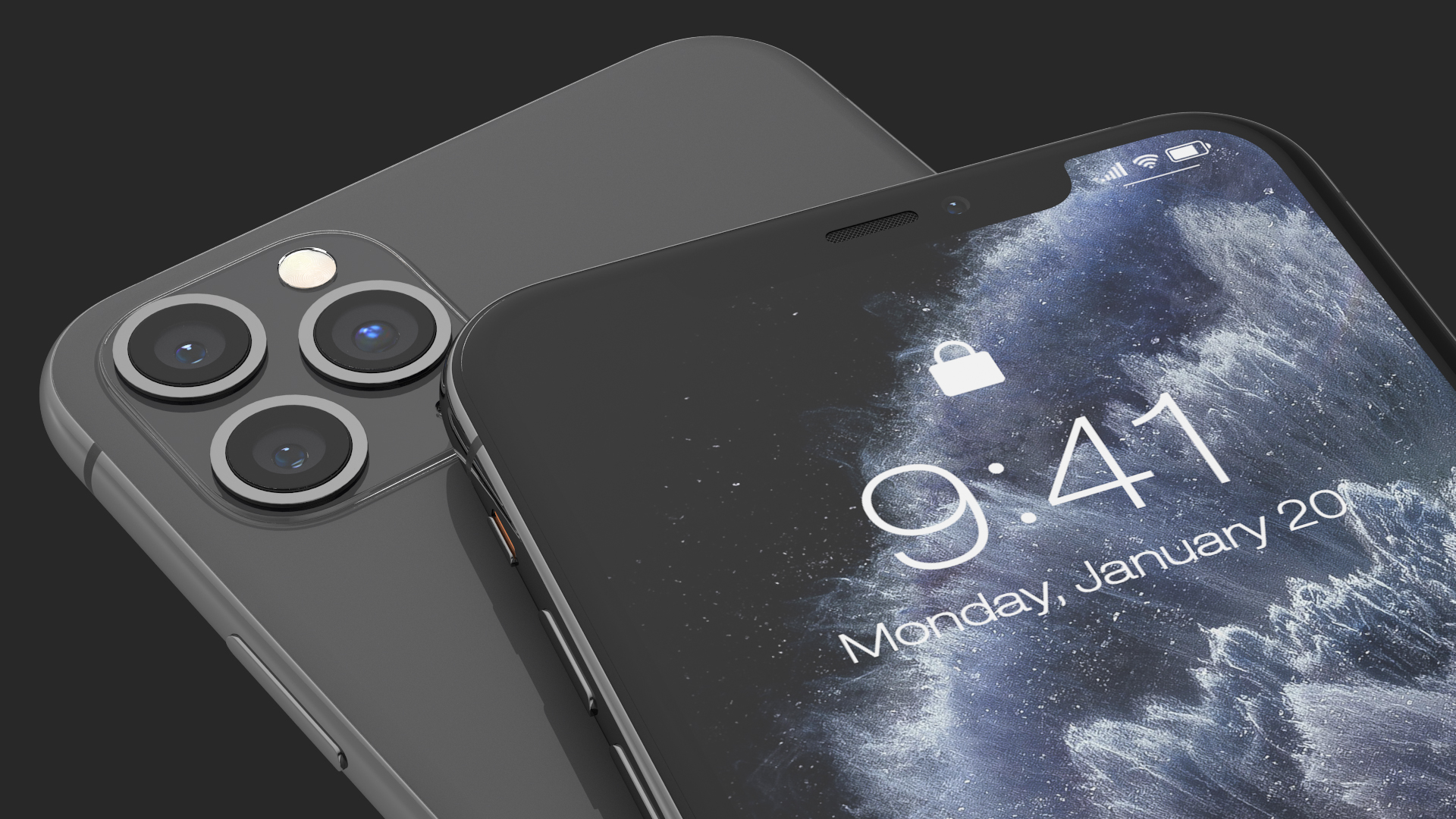 3D iPhone 11 Pro Max Space Grey model
