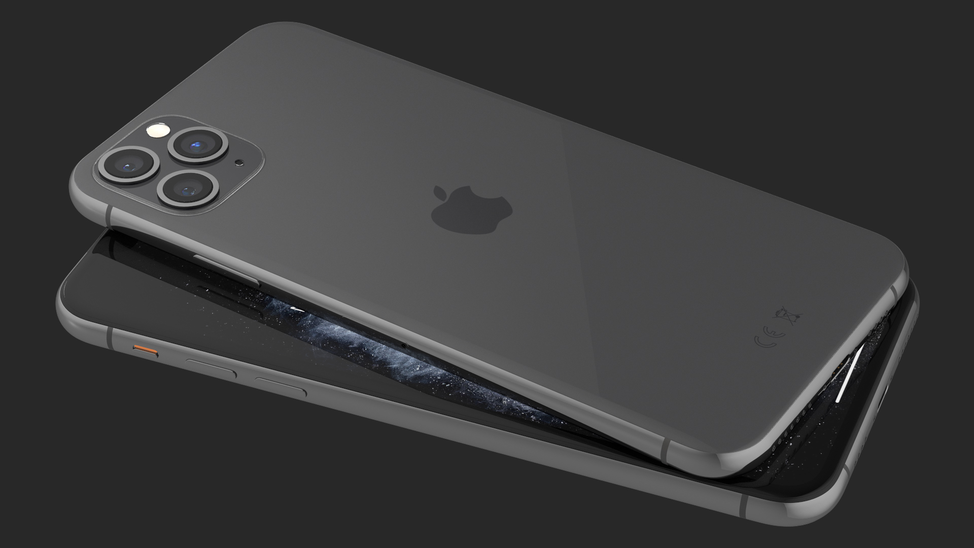3D iPhone 11 Pro Max Space Grey model
