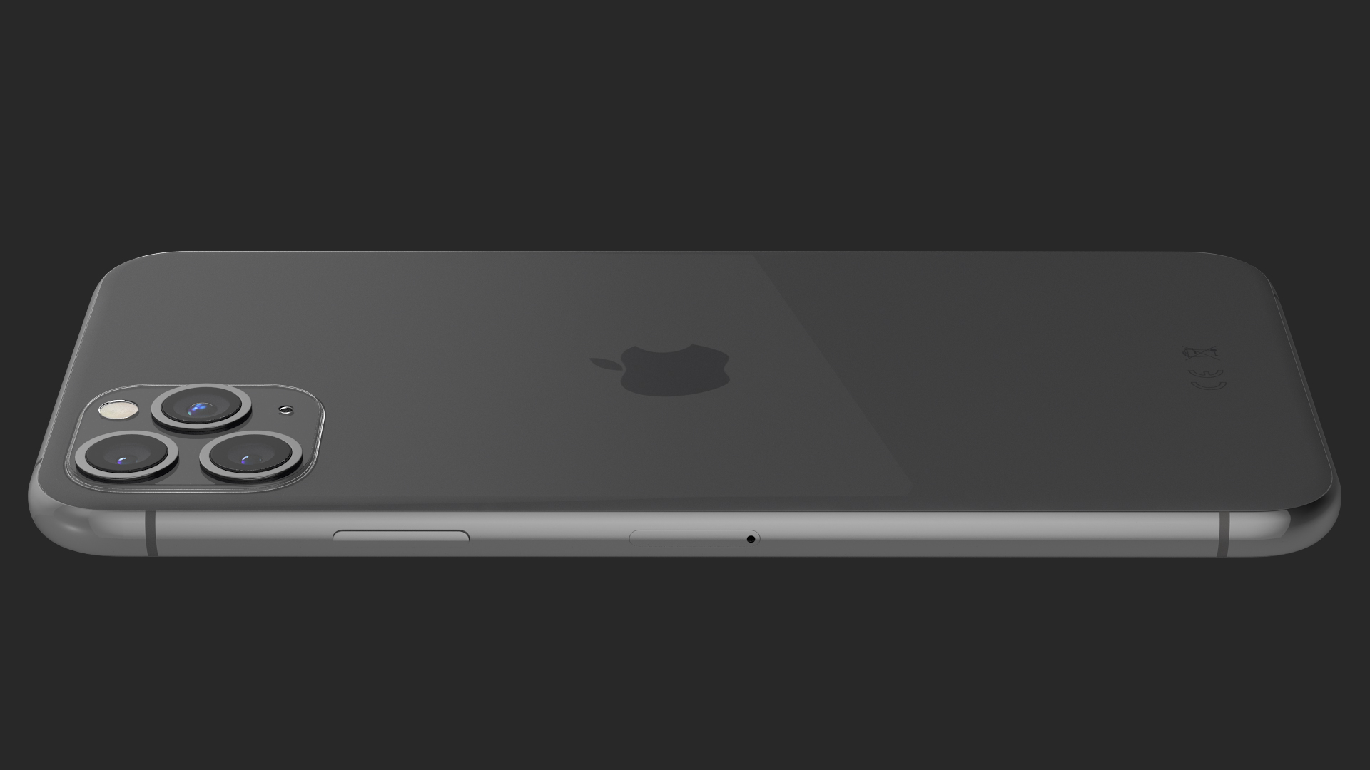 3D iPhone 11 Pro Max Space Grey model
