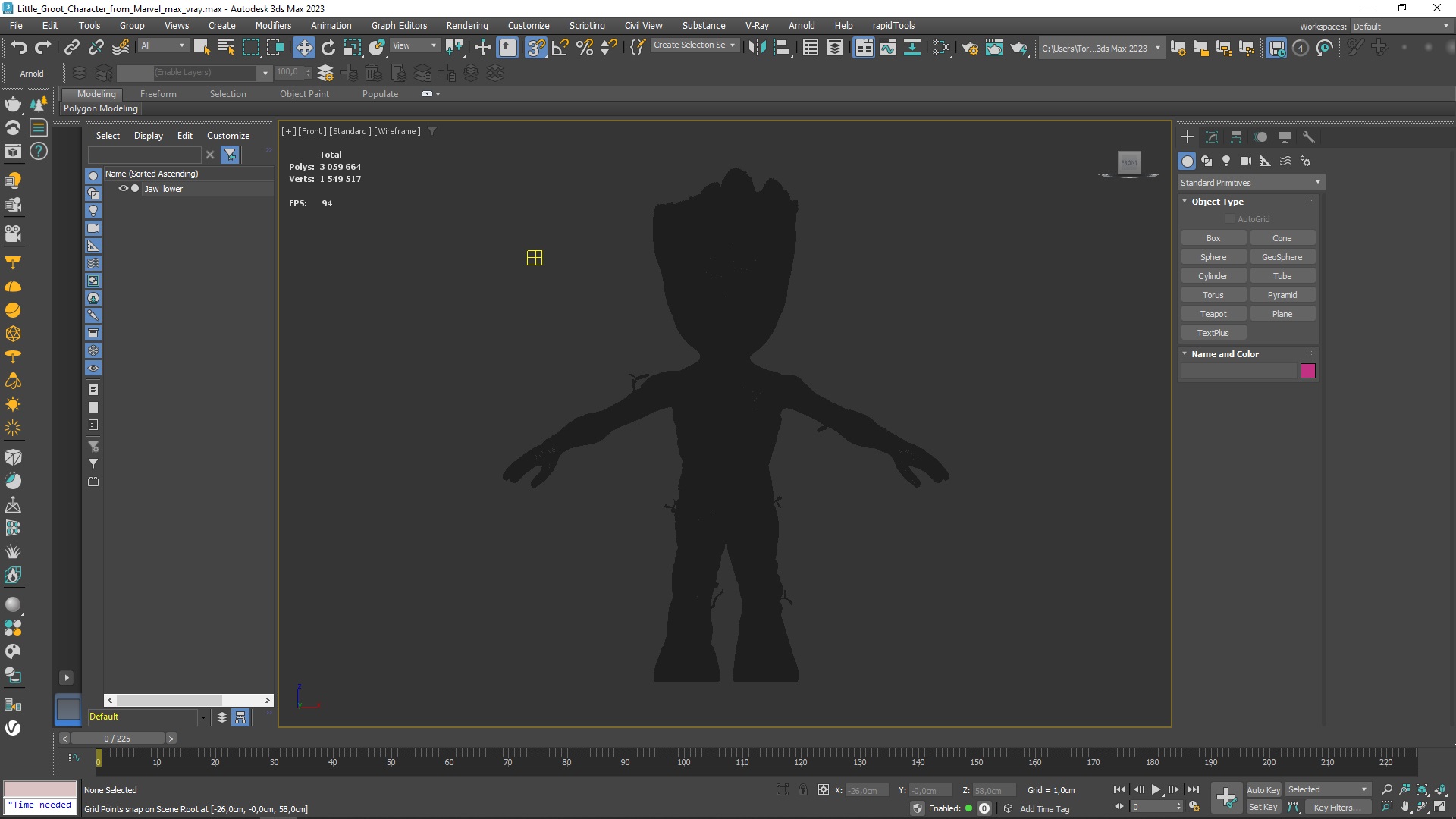 Little Groot Character from Marvel for 3D Print 3D