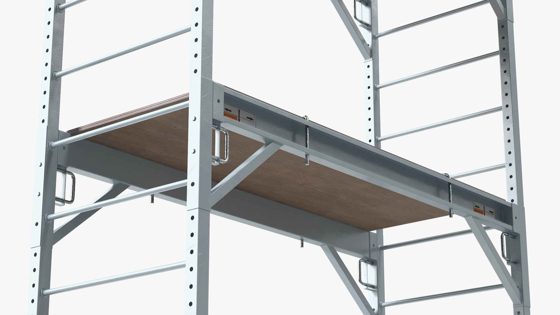 Aluminium Mobile 2 Story Scaffold Tower 3D model
