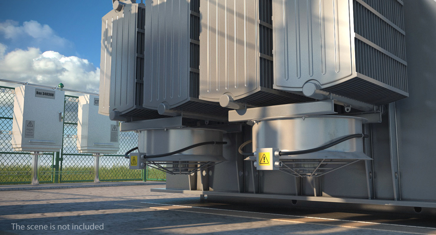 3D Industrial Radiator with Fan model