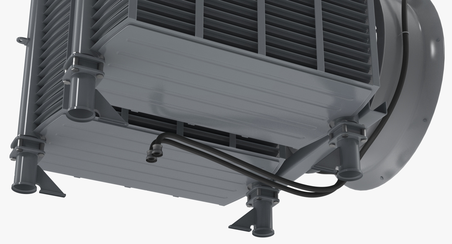 3D Industrial Radiator with Fan model