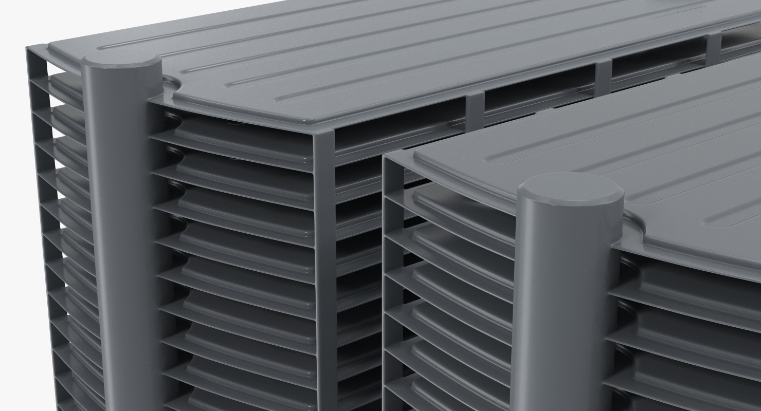 3D Industrial Radiator with Fan model