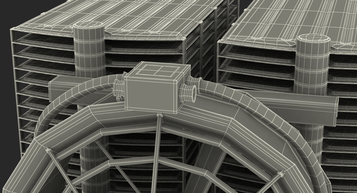 3D Industrial Radiator with Fan model