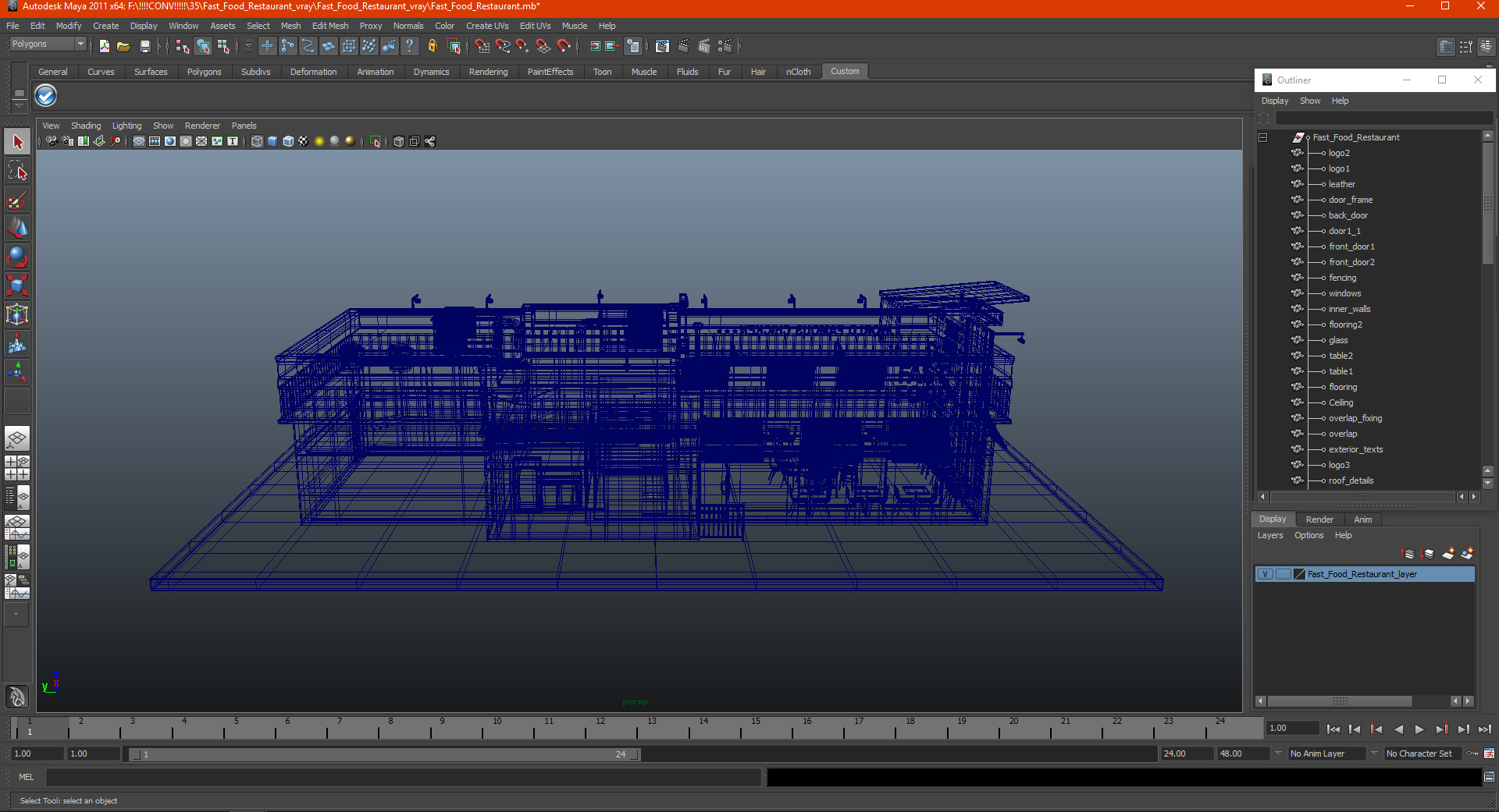 3D model Fast Food Restaurant