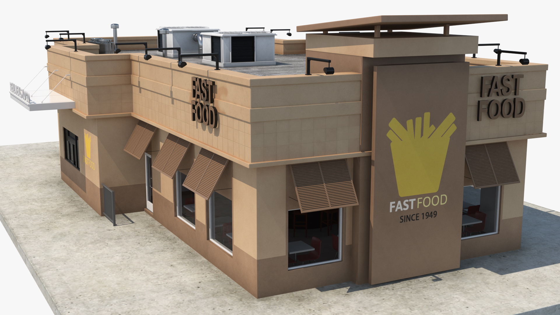 3D model Fast Food Restaurant