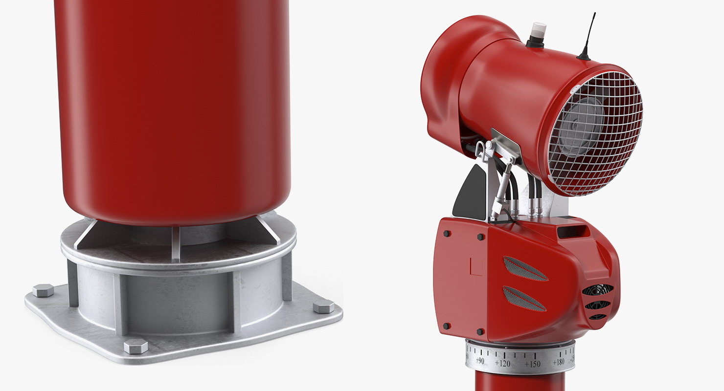3D Snow Cannon Generic Rigged