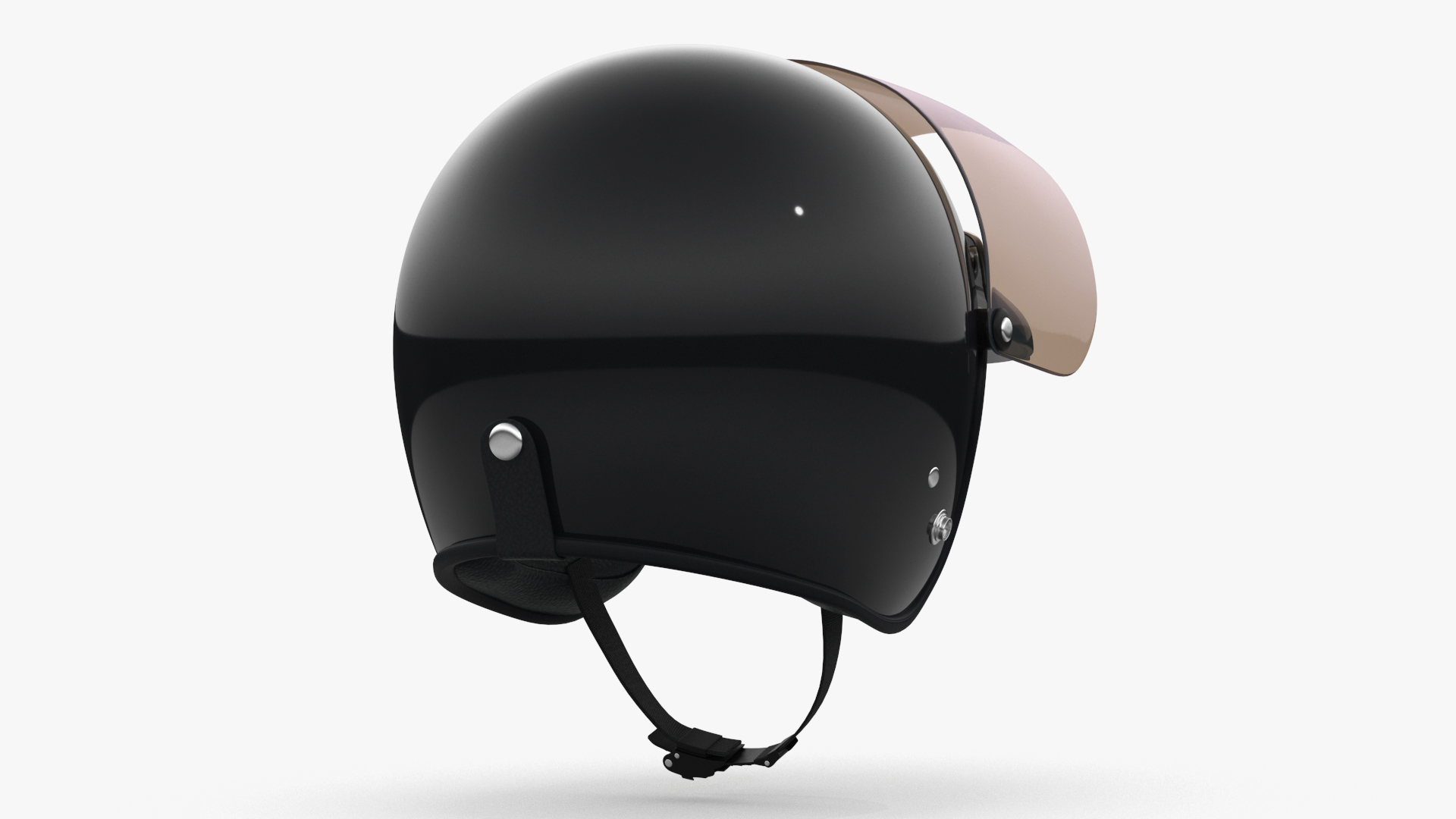 3D Delivery Man on Retro Scooter Standing model