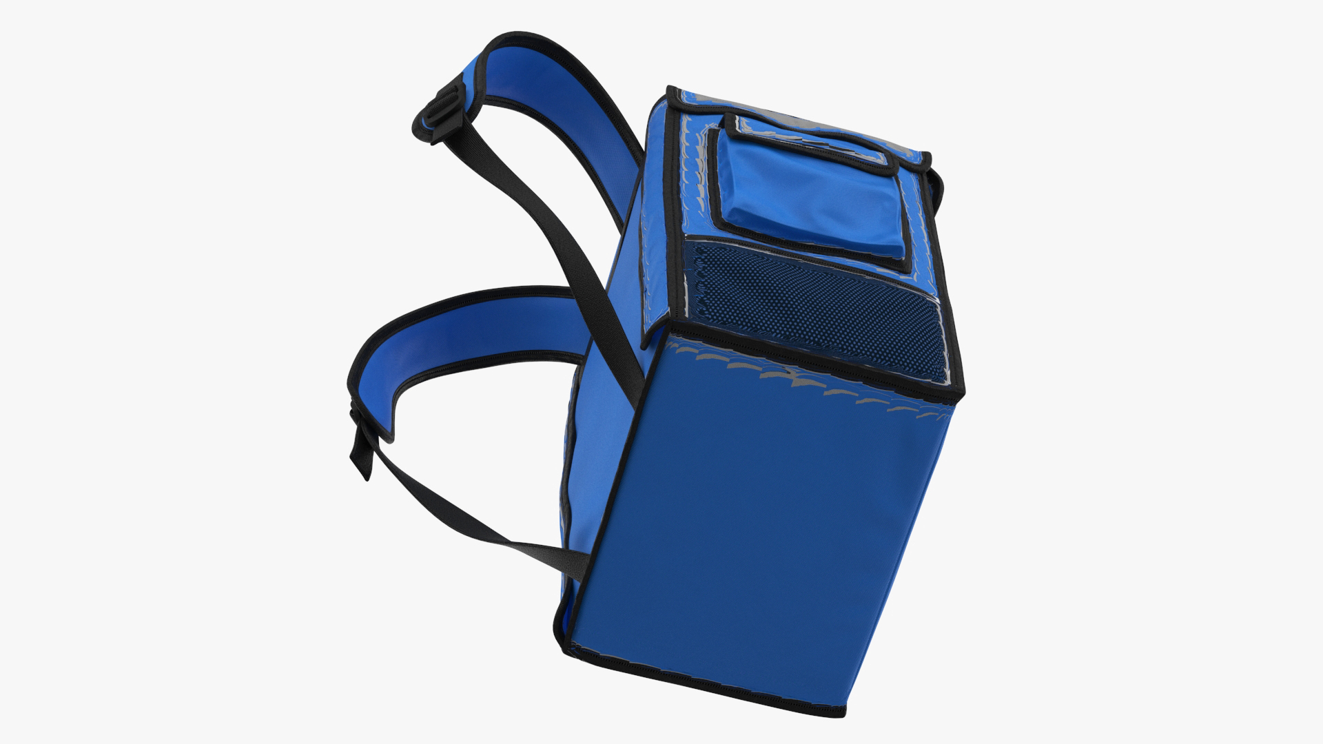 3D Delivery Man on Retro Scooter Standing model