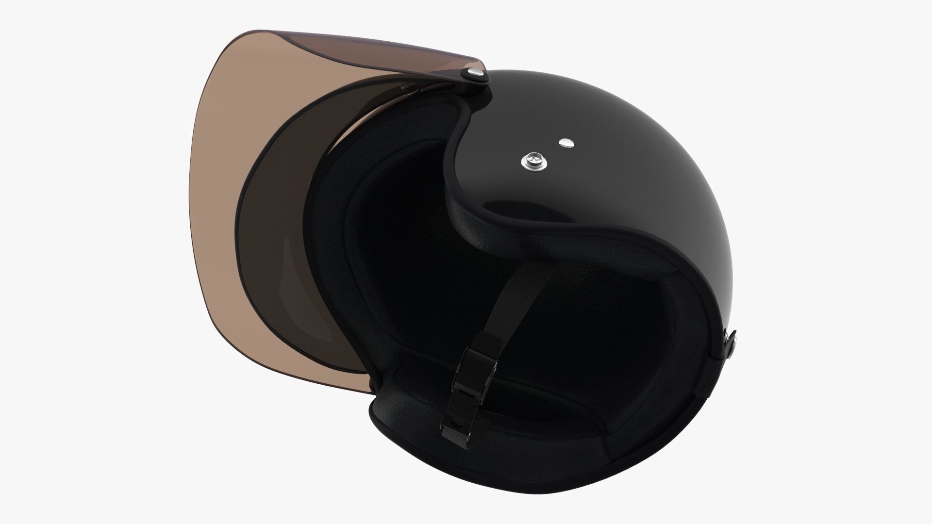 3D Delivery Man on Retro Scooter Standing model
