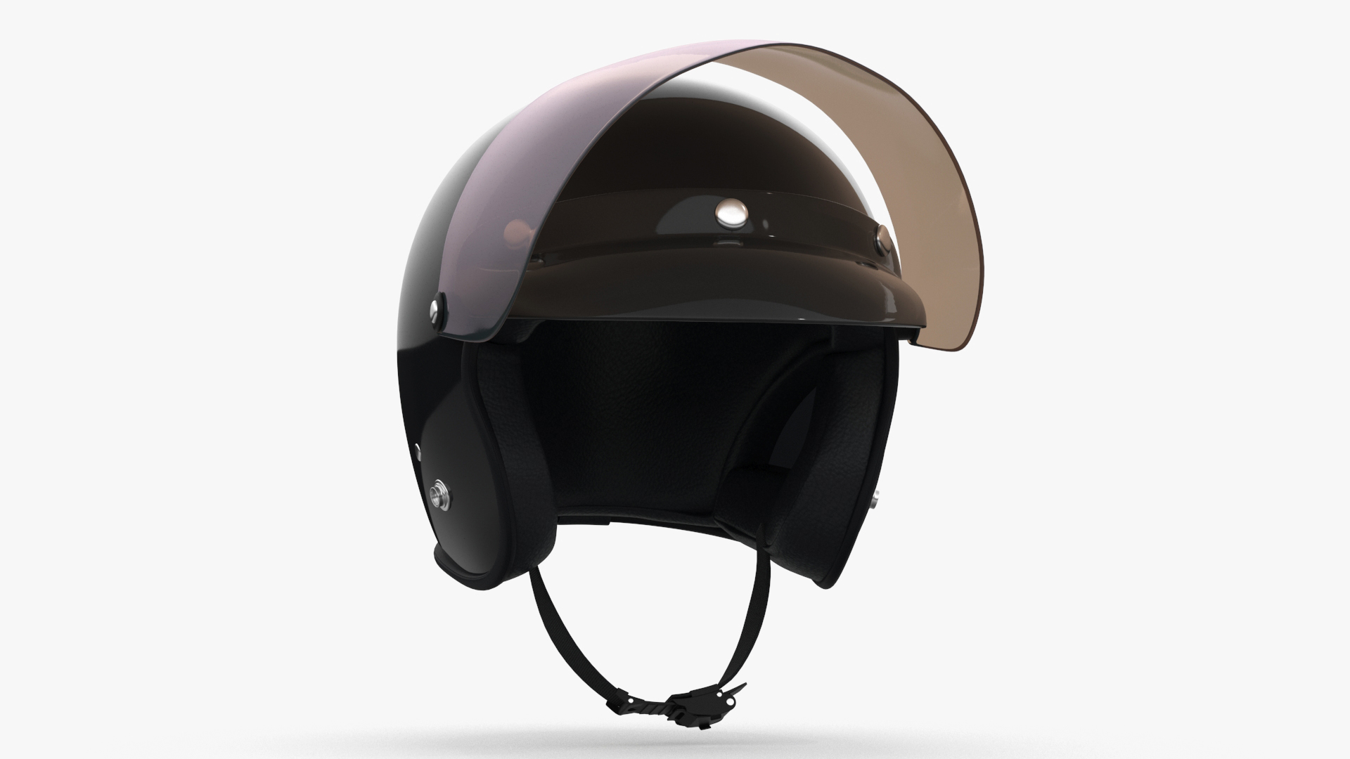 3D Delivery Man on Retro Scooter Standing model