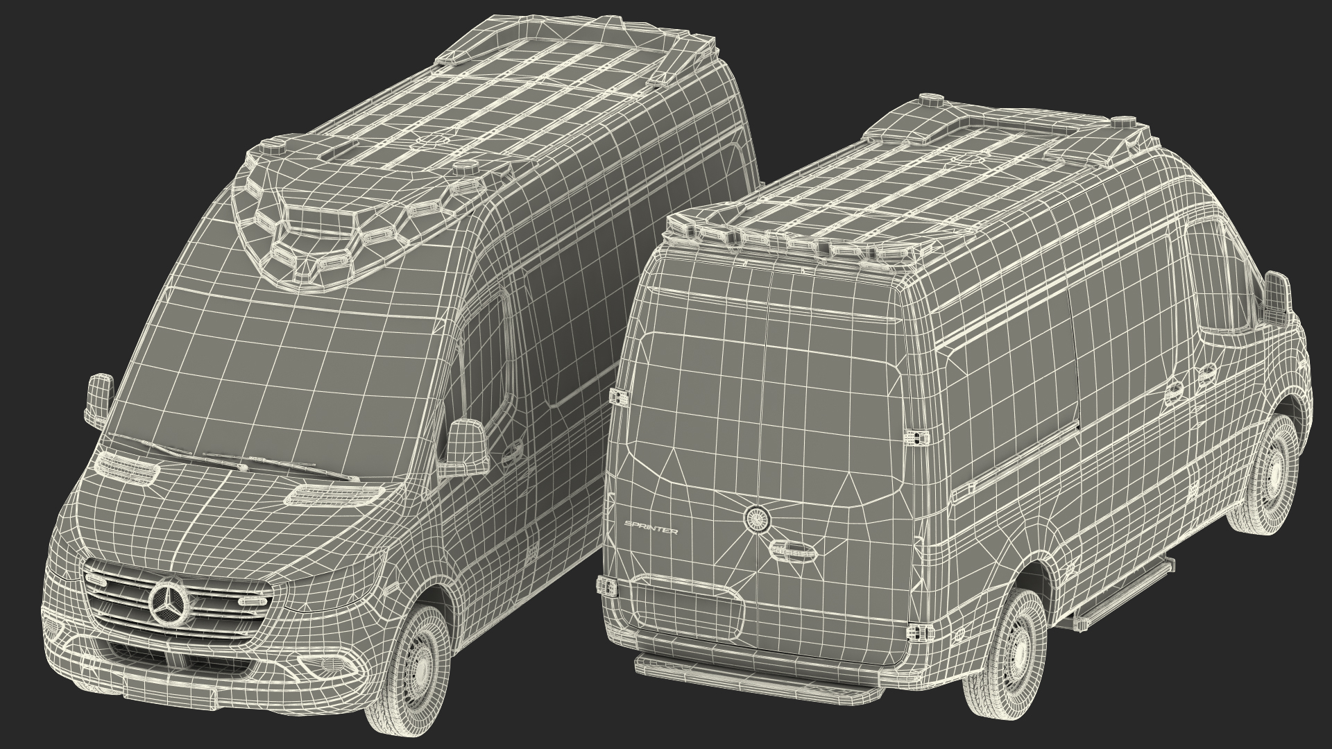 Mercedes Benz Sprinter Paramedic Ambulance Rigged 3D model