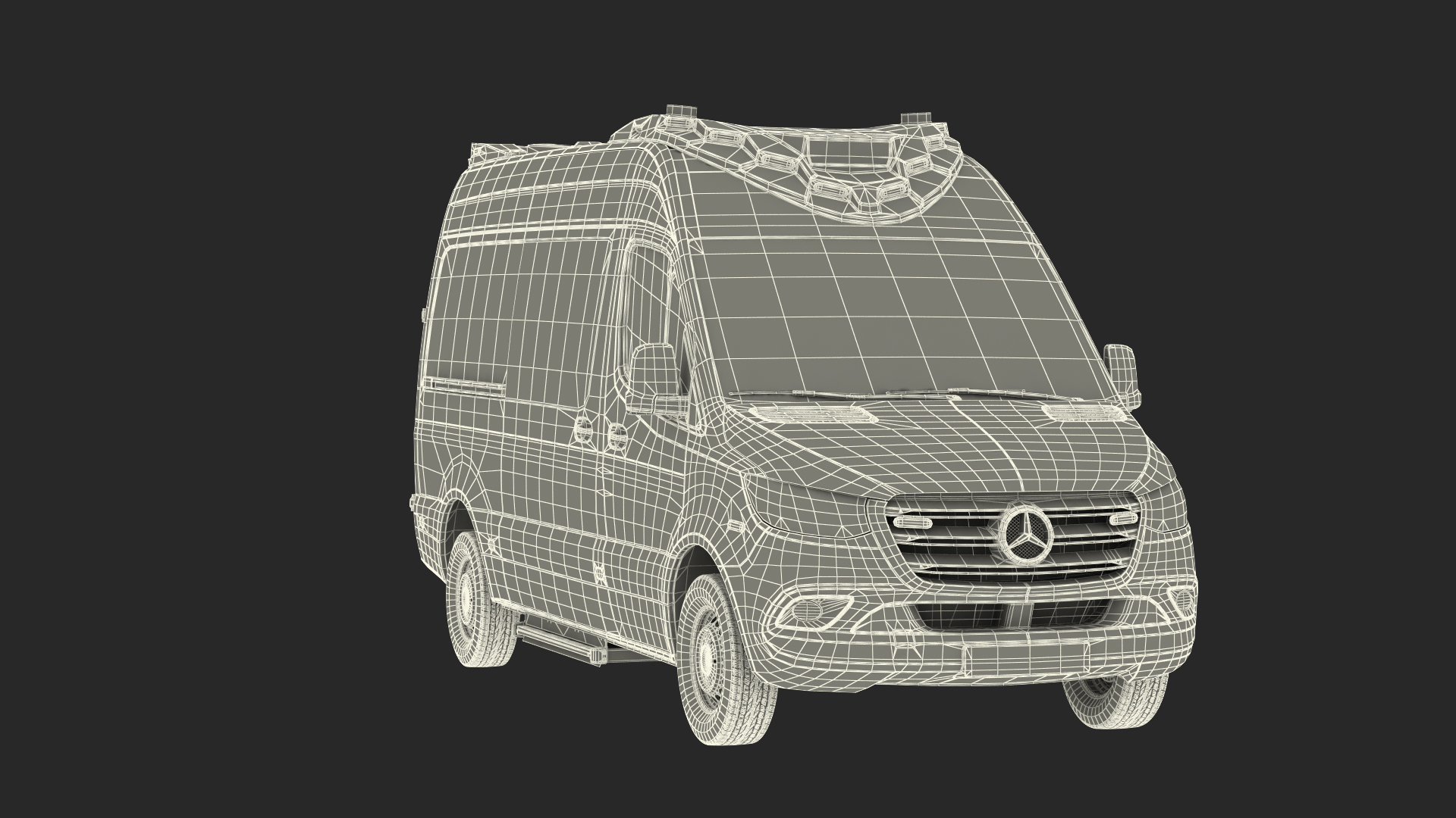 Mercedes Benz Sprinter Paramedic Ambulance Rigged 3D model