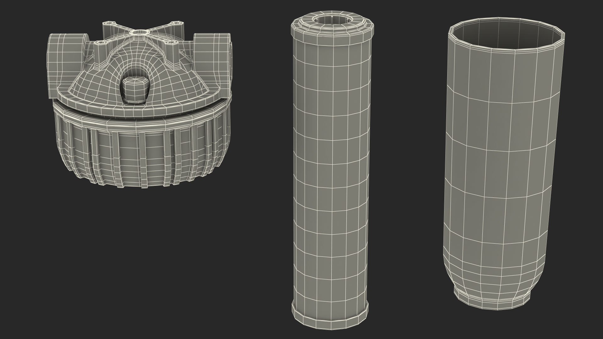 Transparent Water Filter Housing with Cartridge 3D