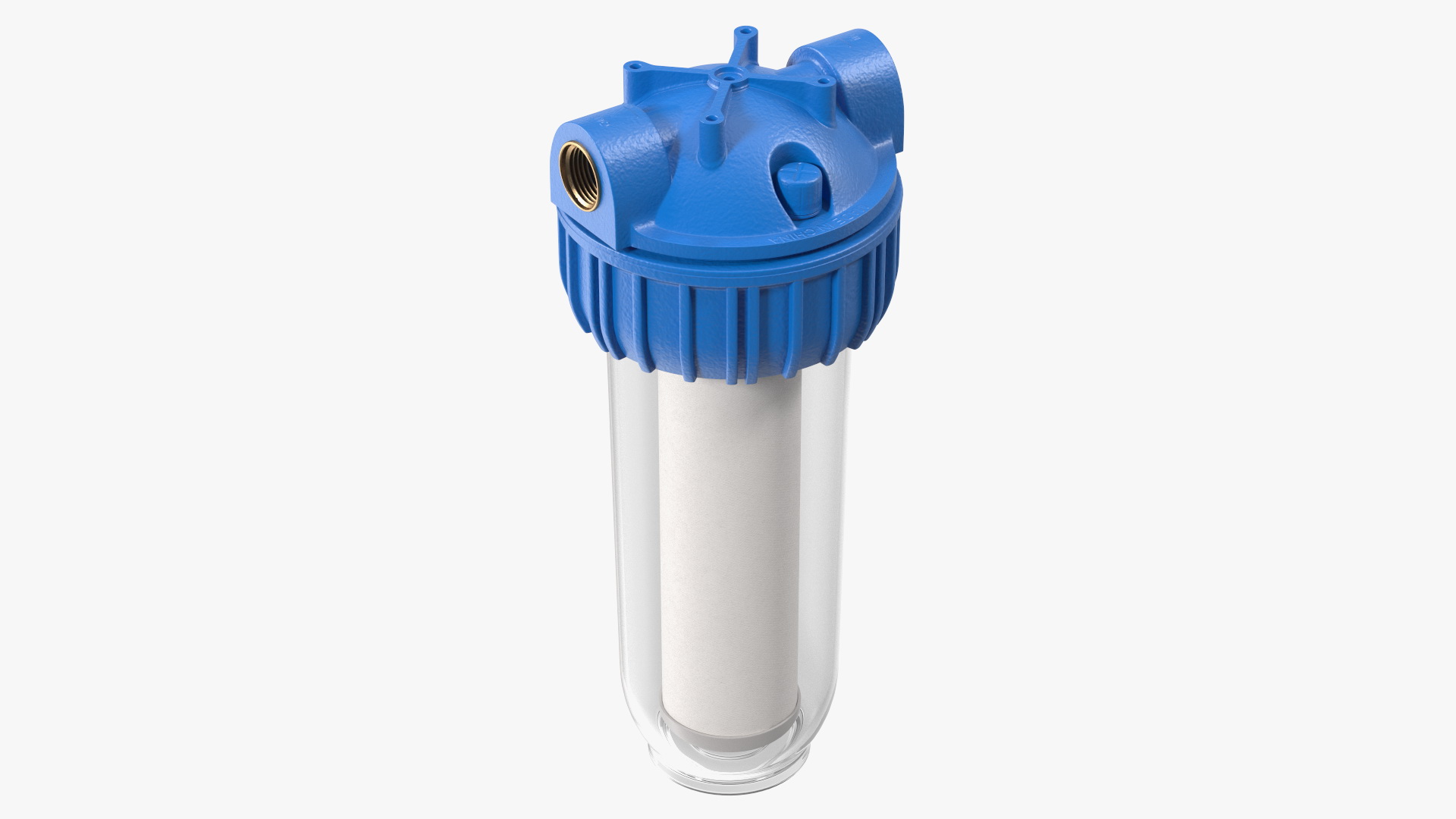 Transparent Water Filter Housing with Cartridge 3D