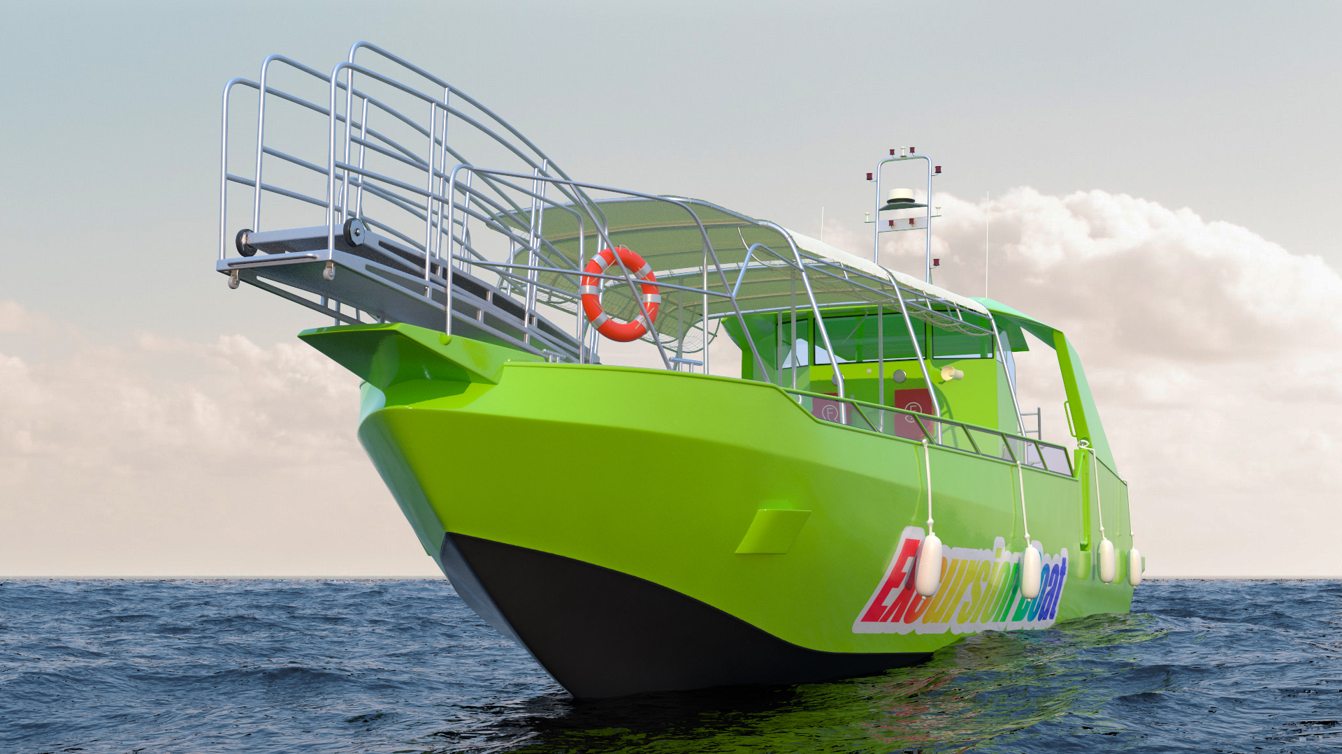 Moggaro 1800 Excursion Boat 3D