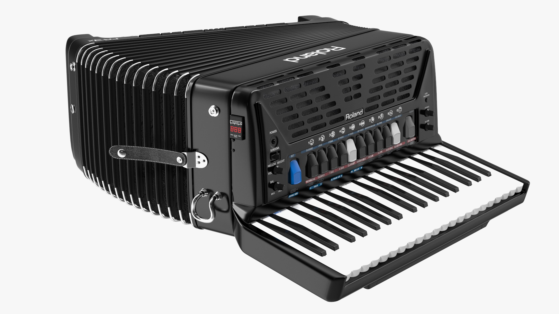 3D model Digital Accordion Roland FR3-X