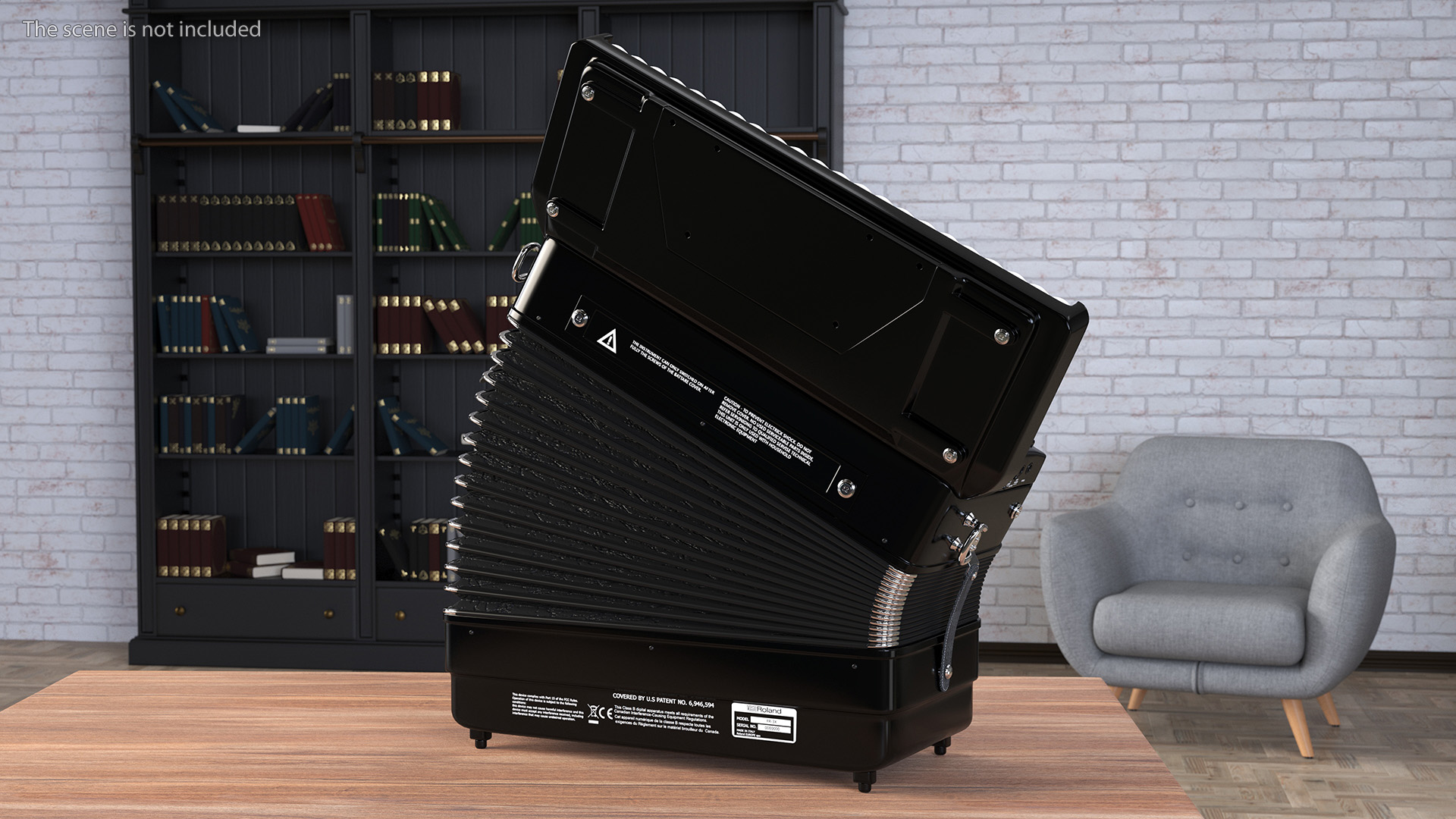 3D model Digital Accordion Roland FR3-X
