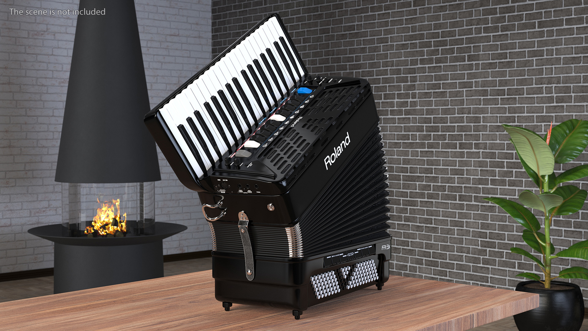 3D model Digital Accordion Roland FR3-X