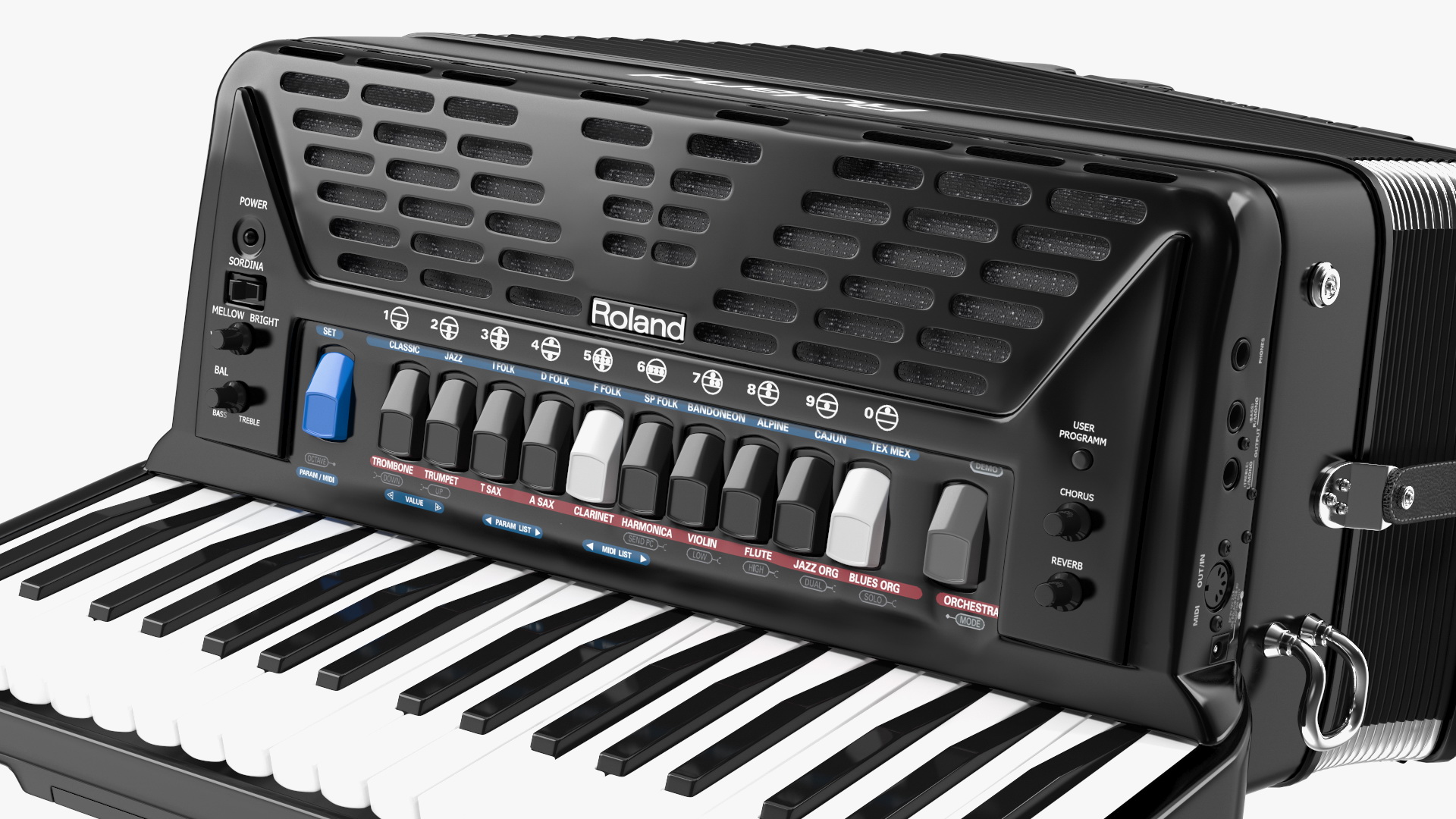 3D model Digital Accordion Roland FR3-X
