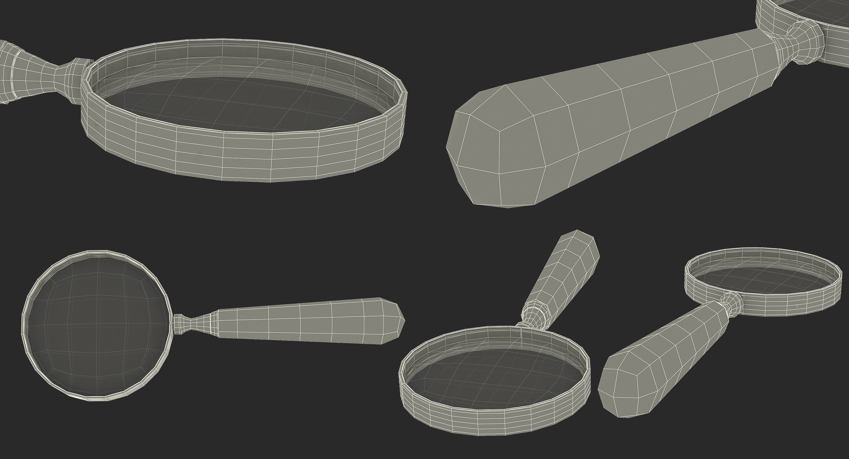Vintage Magnifying Glass 3D model